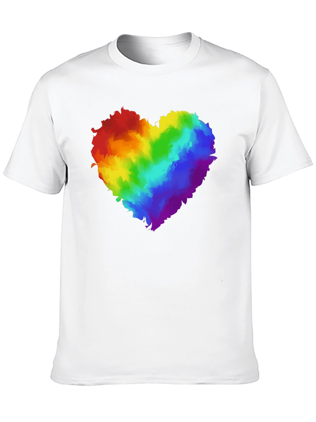 Rainbow Heart Graphic Black T-Shirt Pride