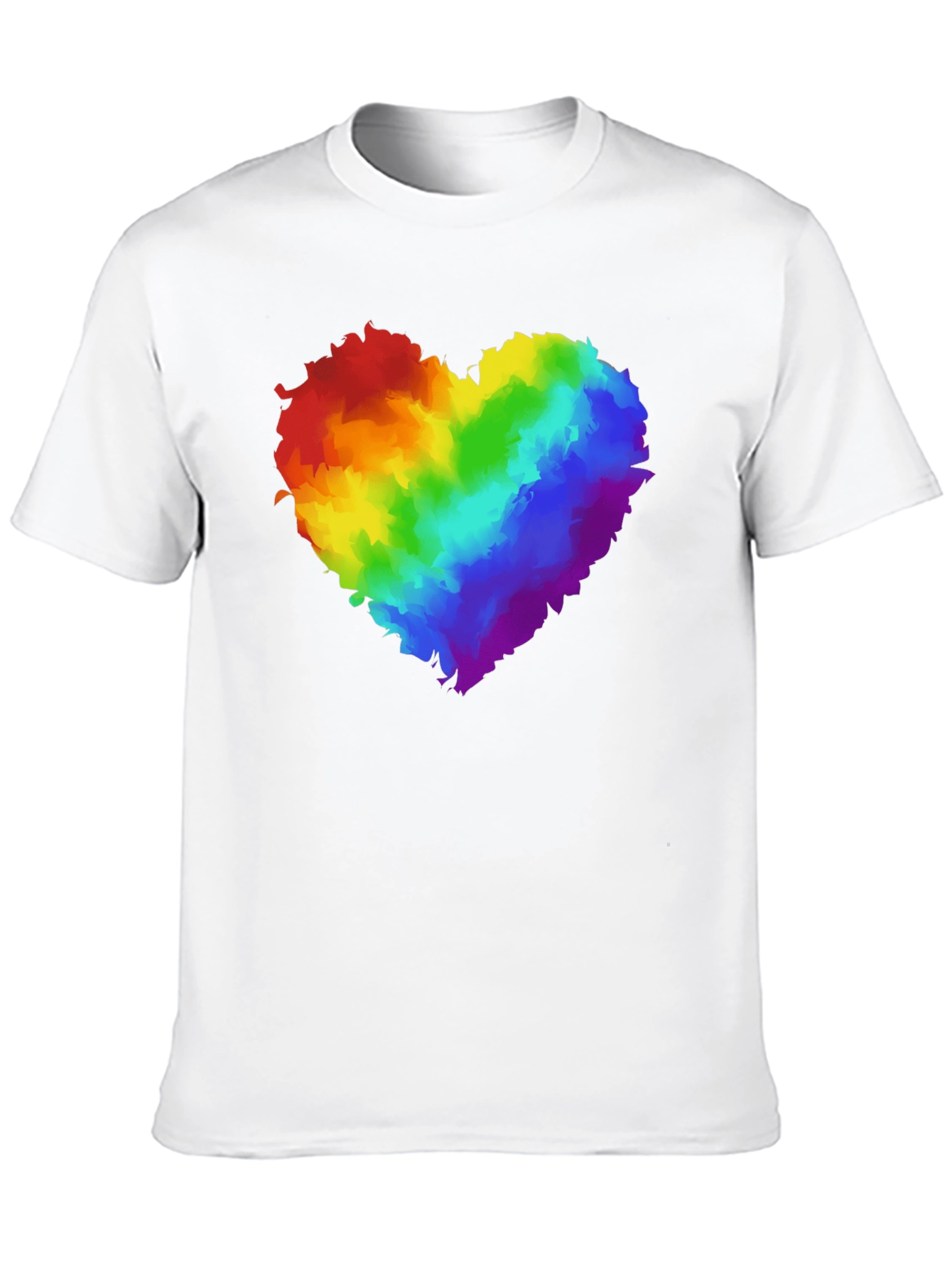 Rainbow Heart Graphic Black T-Shirt Pride