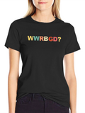 WWRBGD? Black Cotton Graphic T-Shirt