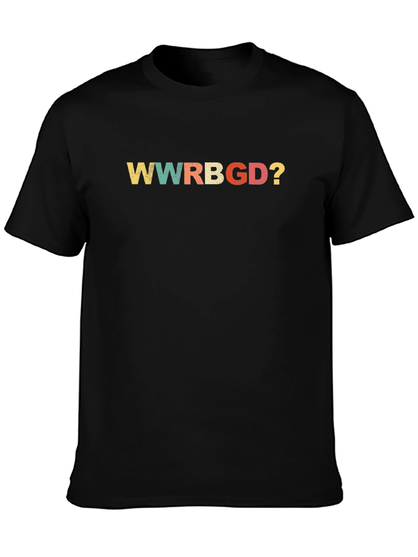 WWRBGD? Black Cotton Graphic T-Shirt