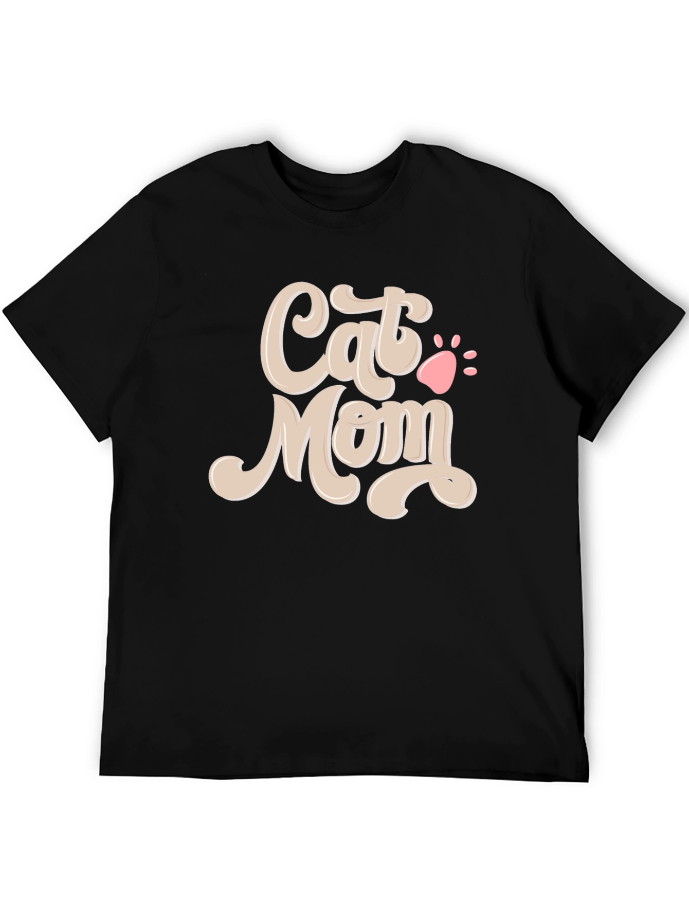 Cat Mom T-Shirt - Black Graphic Tee for Feline Lovers