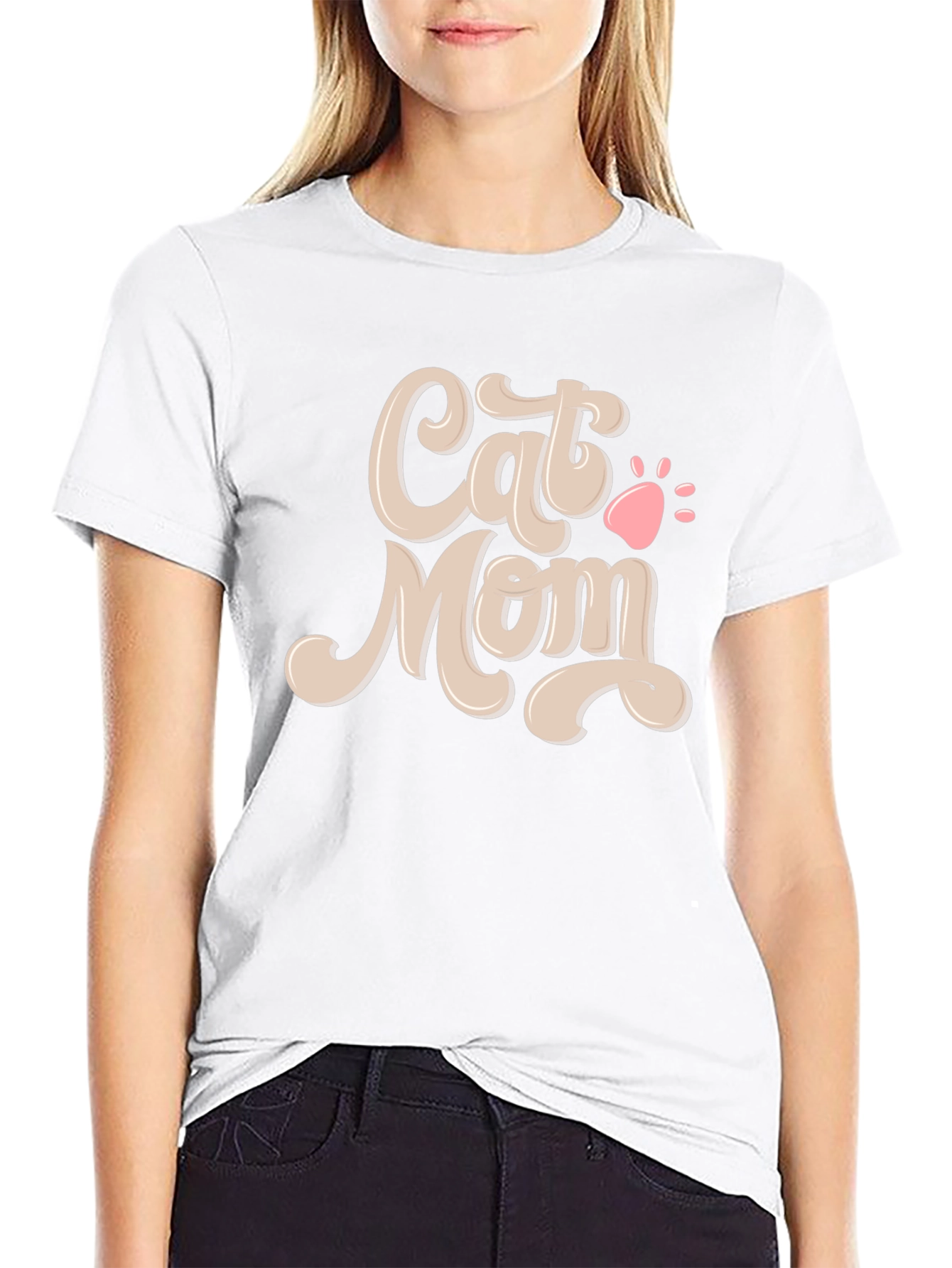 Cat Mom T-Shirt - Black Graphic Tee for Feline Lovers