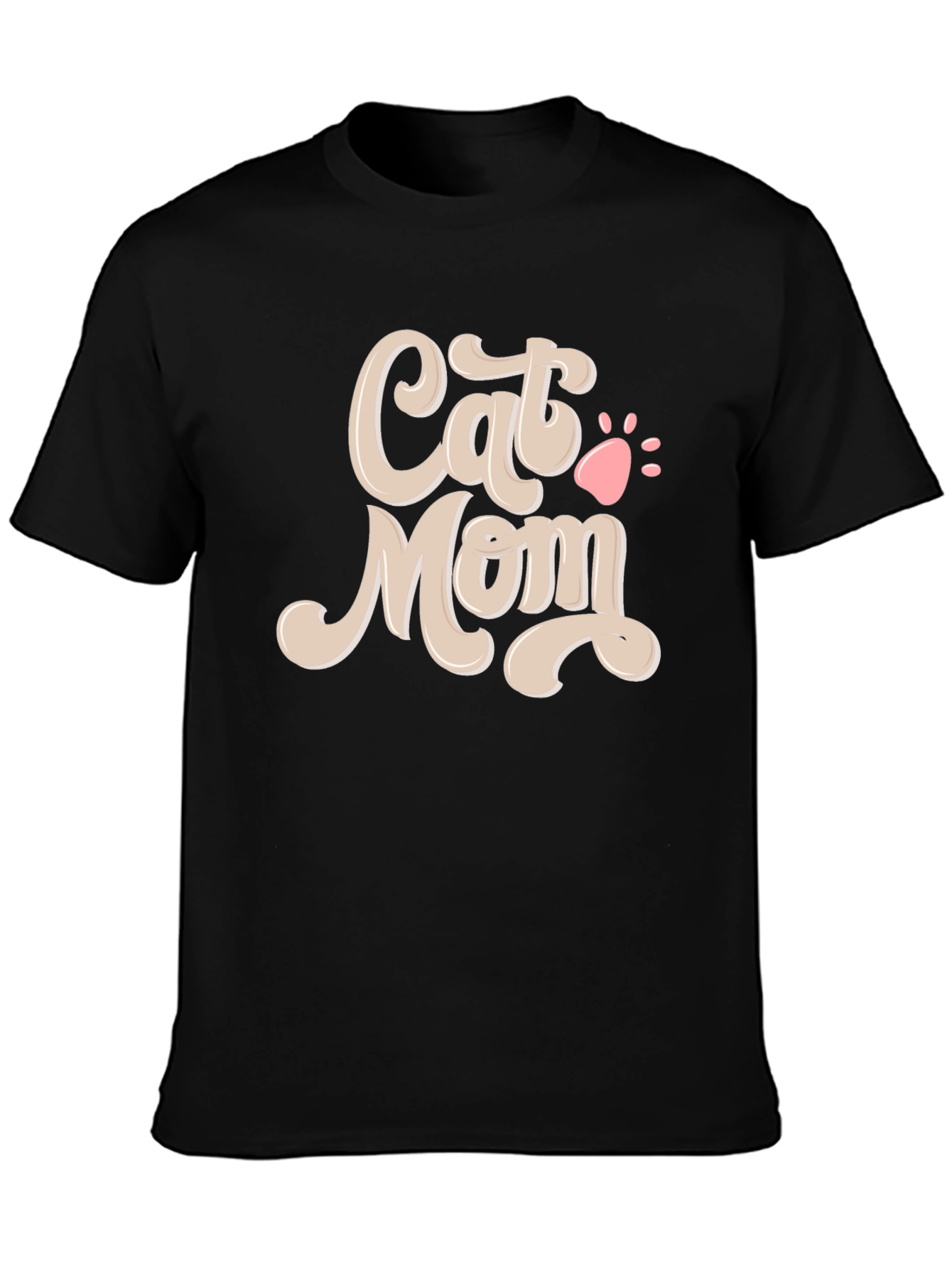 Cat Mom T-Shirt - Black Graphic Tee for Feline Lovers