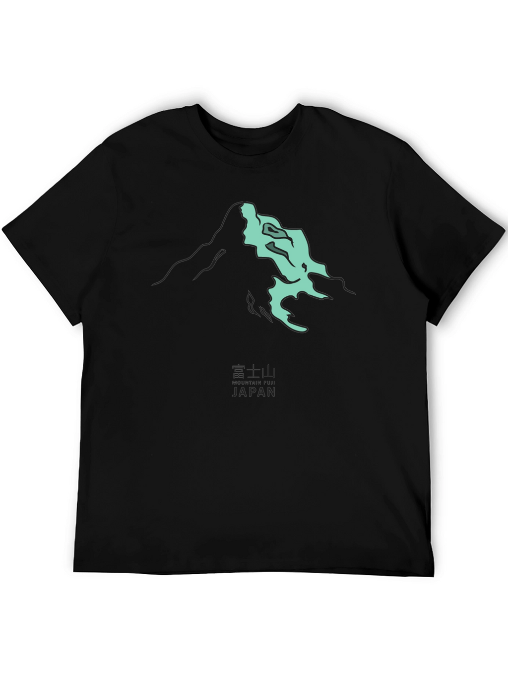 Black Mt. Fuji Japan Graphic Tee