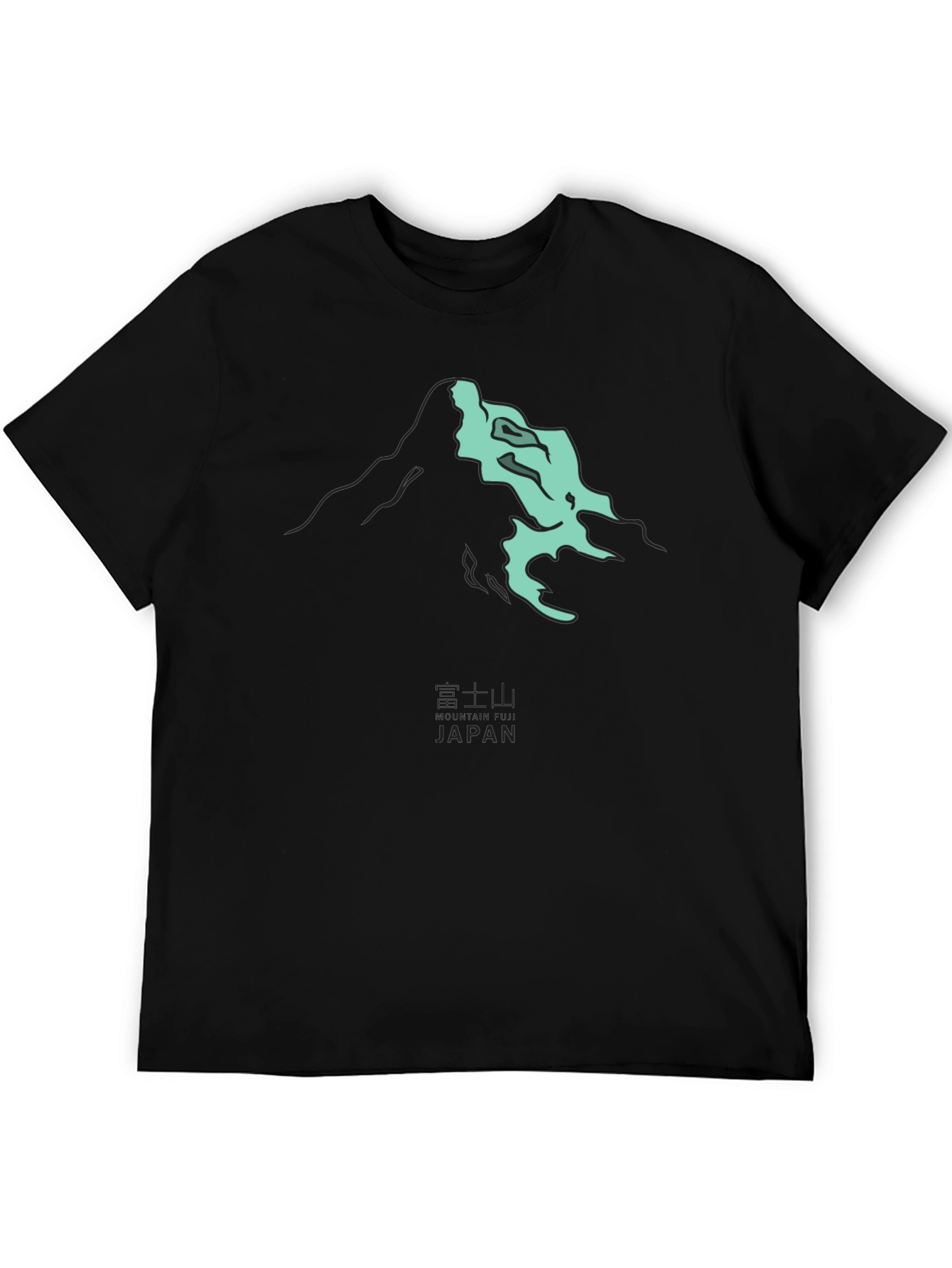 Black Mt. Fuji Japan Graphic Tee