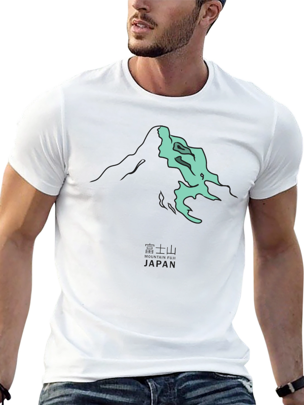 Black Mt. Fuji Japan Graphic Tee