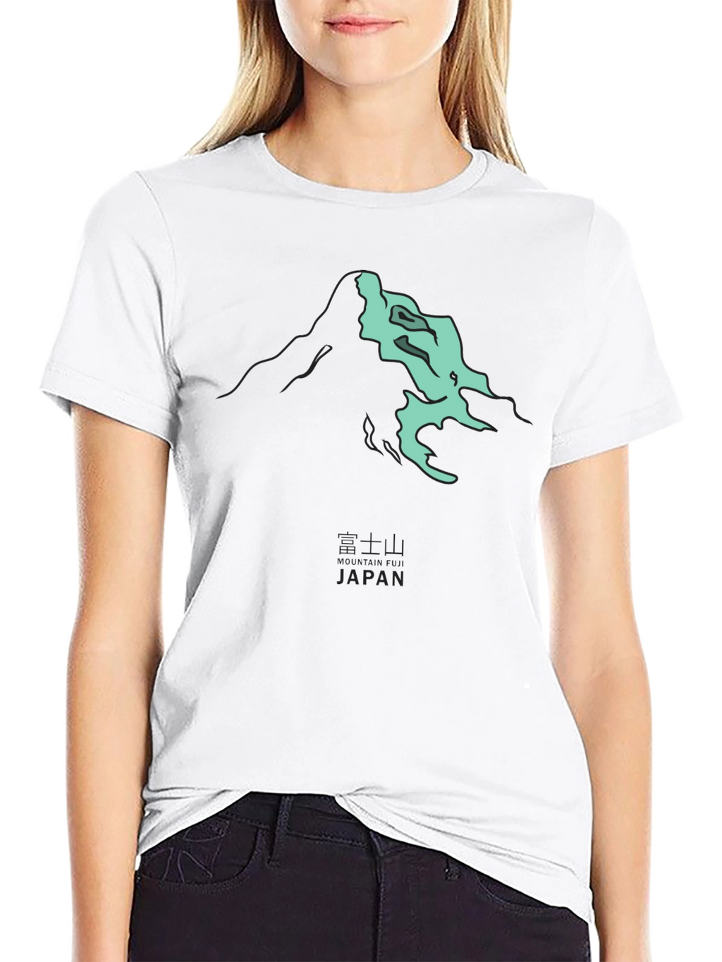 Black Mt. Fuji Japan Graphic Tee