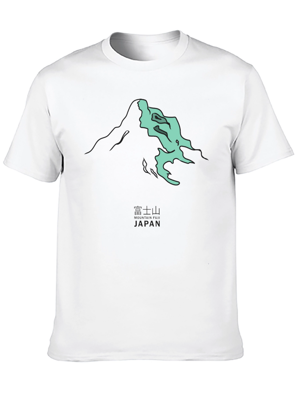 Black Mt. Fuji Japan Graphic Tee