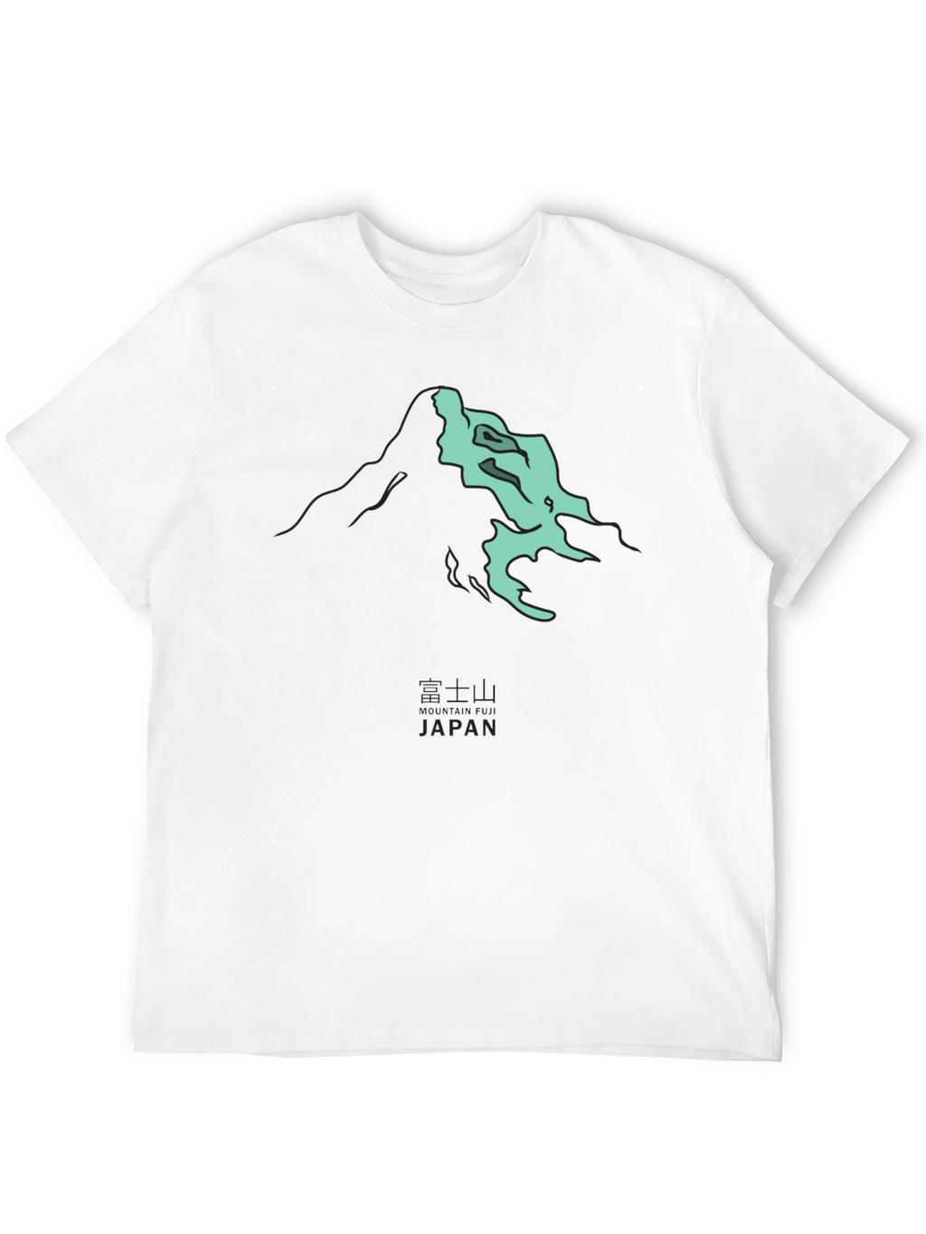Black Mt. Fuji Japan Graphic Tee