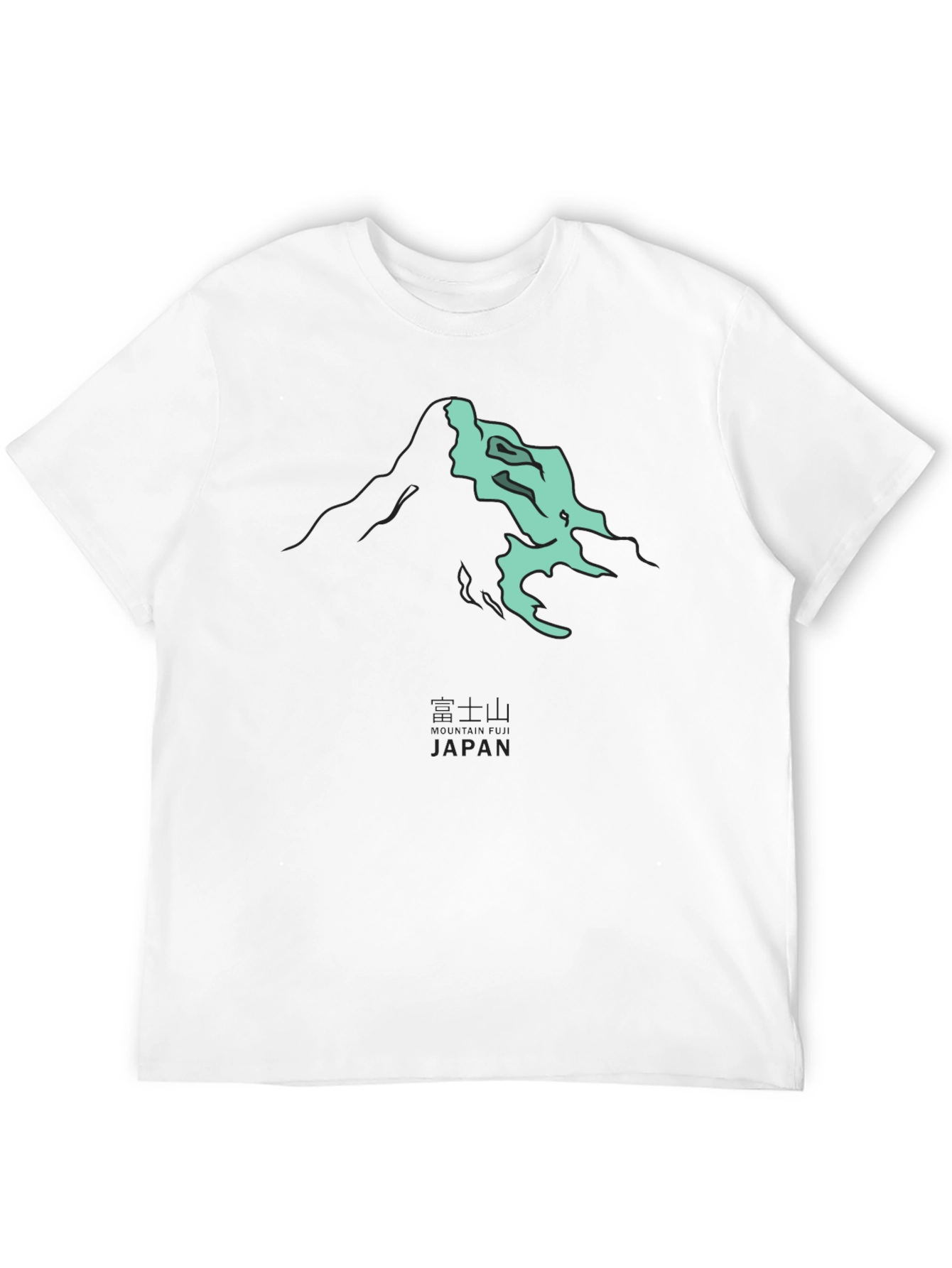 Black Mt. Fuji Japan Graphic Tee