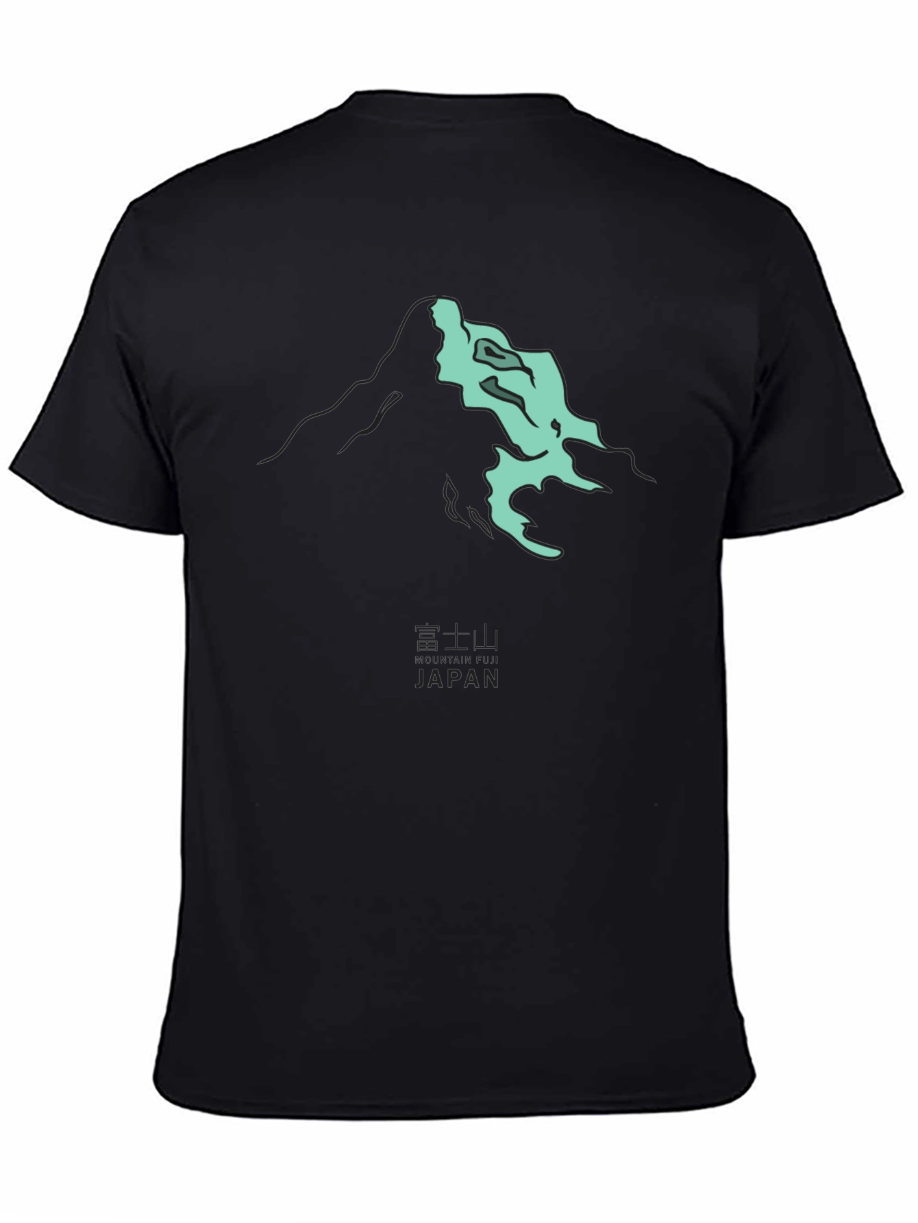 Black Mt. Fuji Japan Graphic Tee