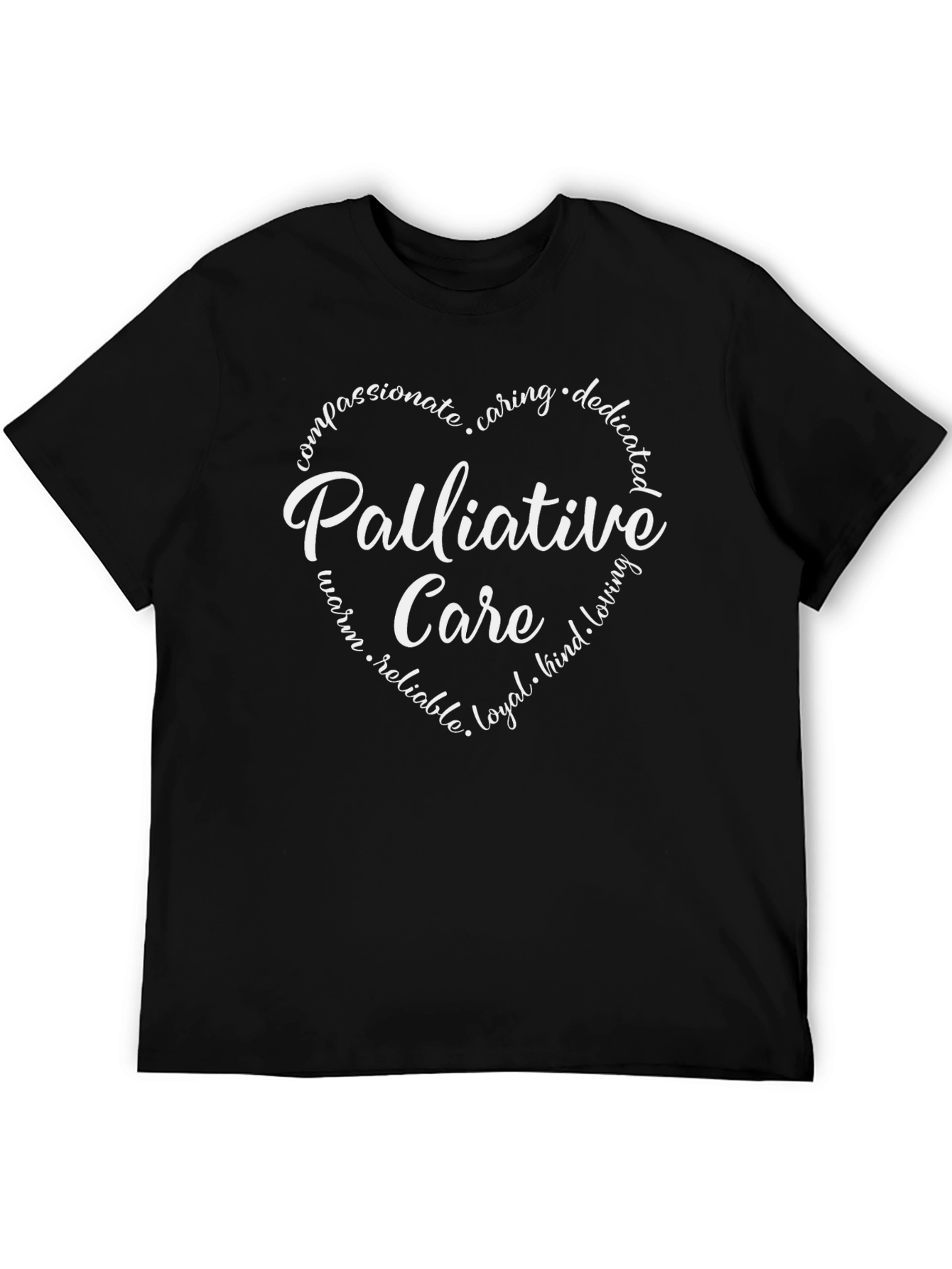 Palliative Care Heart Graphic Tee - Black