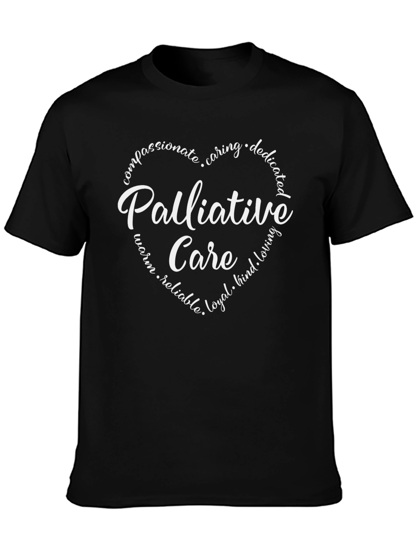 Palliative Care Heart Graphic Tee - Black