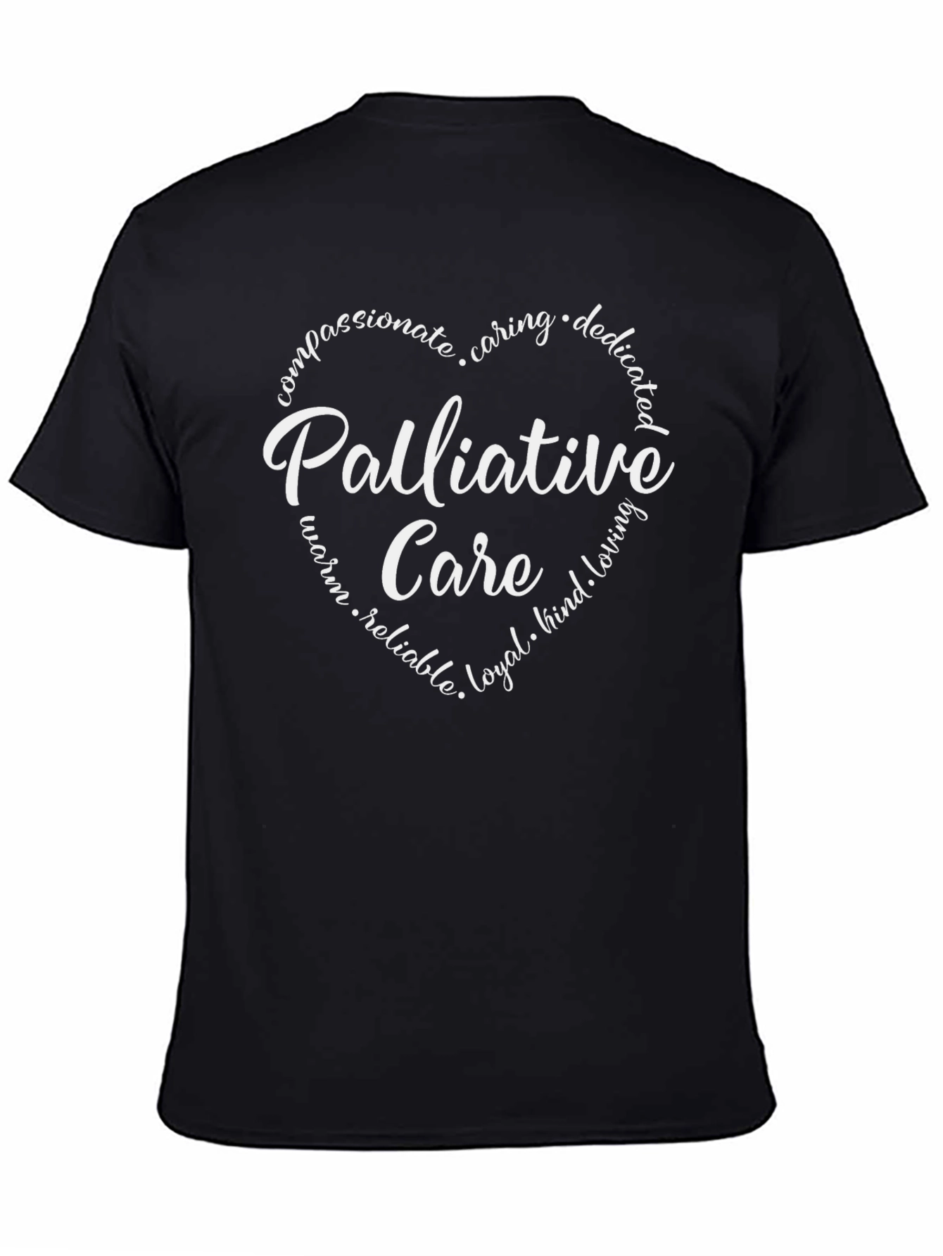 Palliative Care Heart Graphic Tee - Black