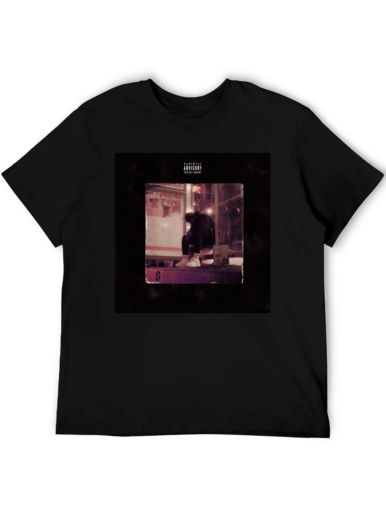 Black Graphic Tee - Parental Advisory Album Cover