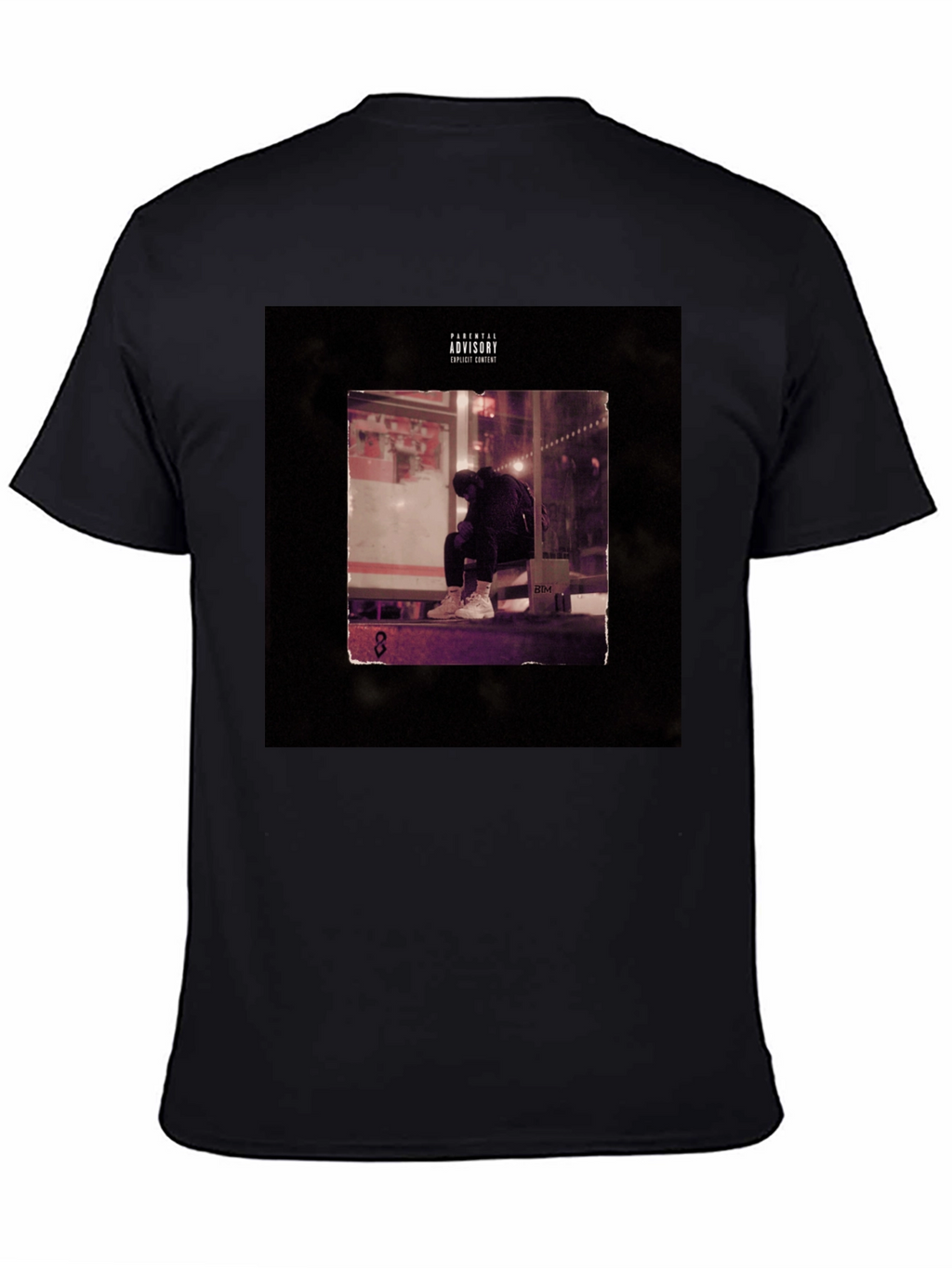 Black Graphic Tee - Parental Advisory Album Cover