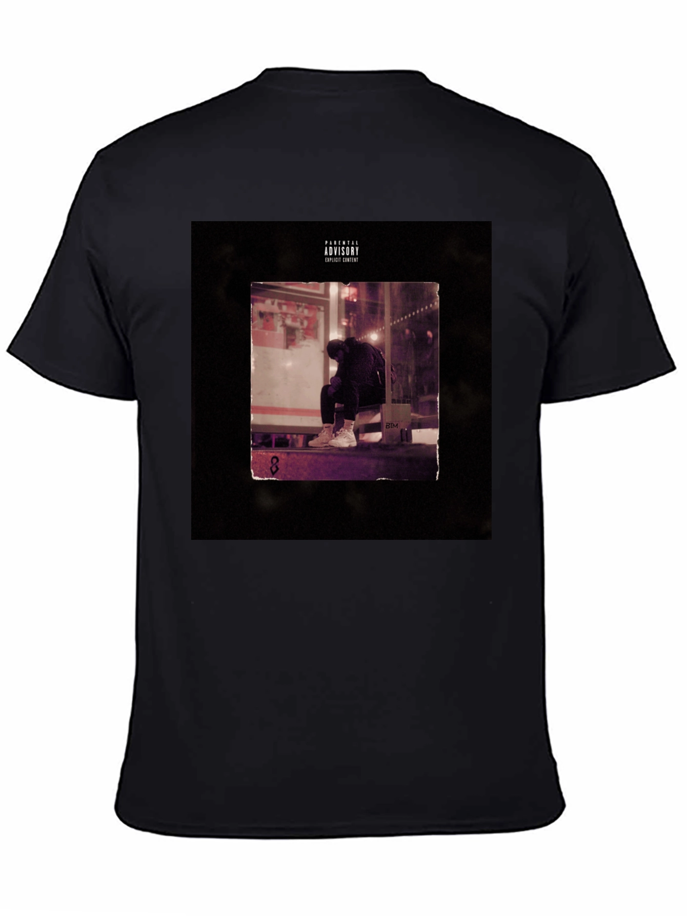 Black Graphic Tee - Parental Advisory Album Cover
