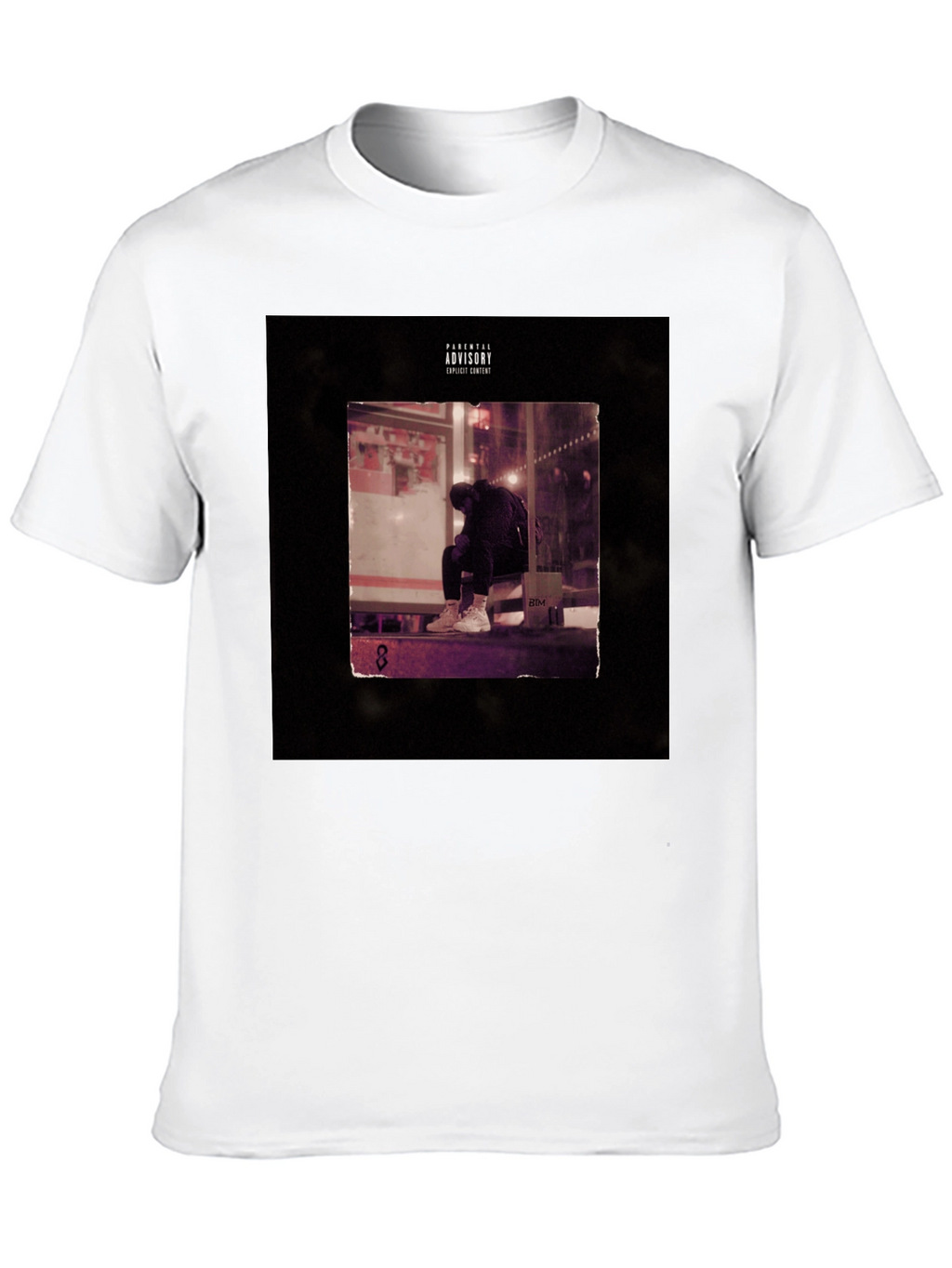 Black Graphic Tee - Parental Advisory Album Cover