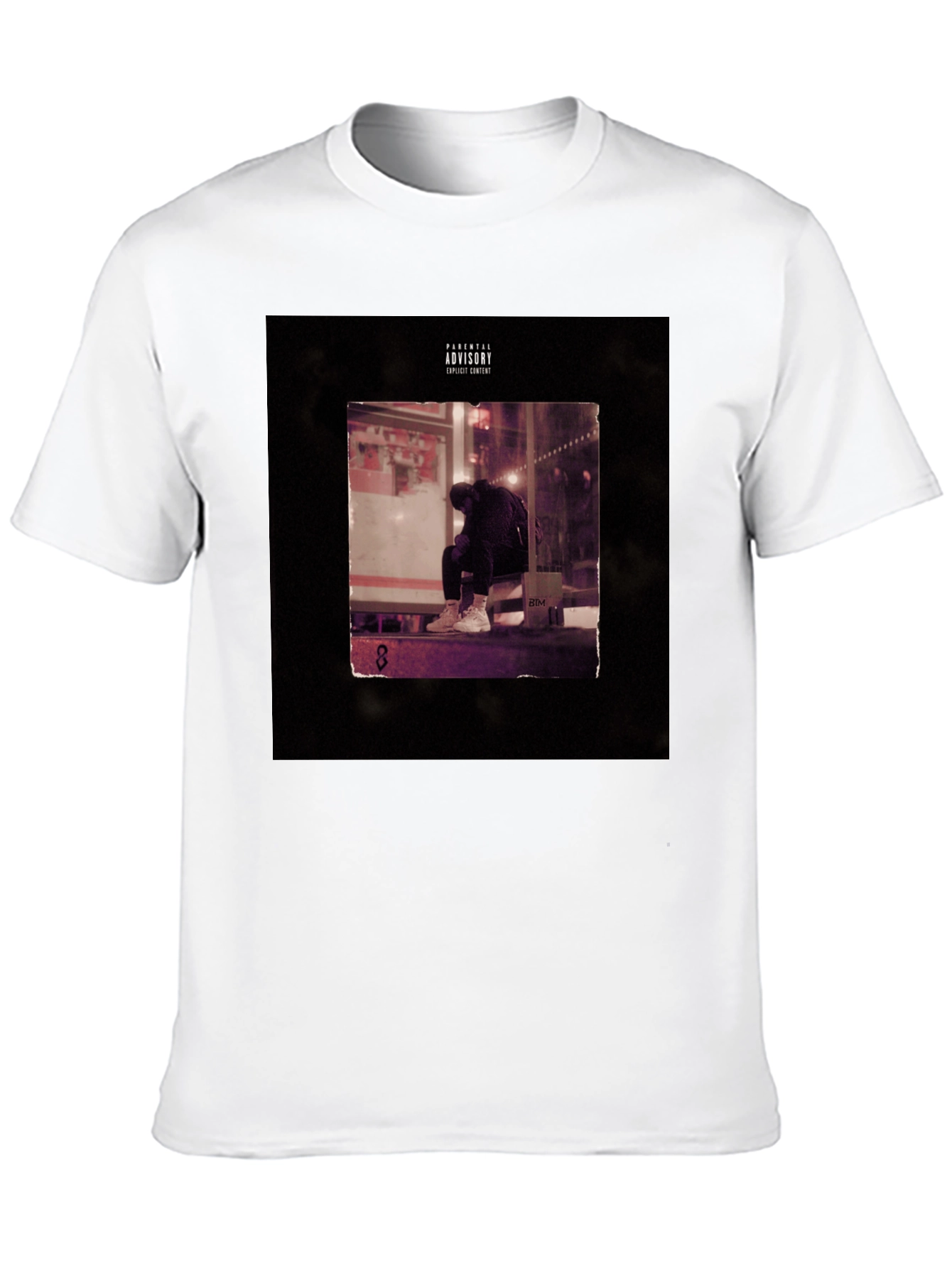 Black Graphic Tee - Parental Advisory Album Cover