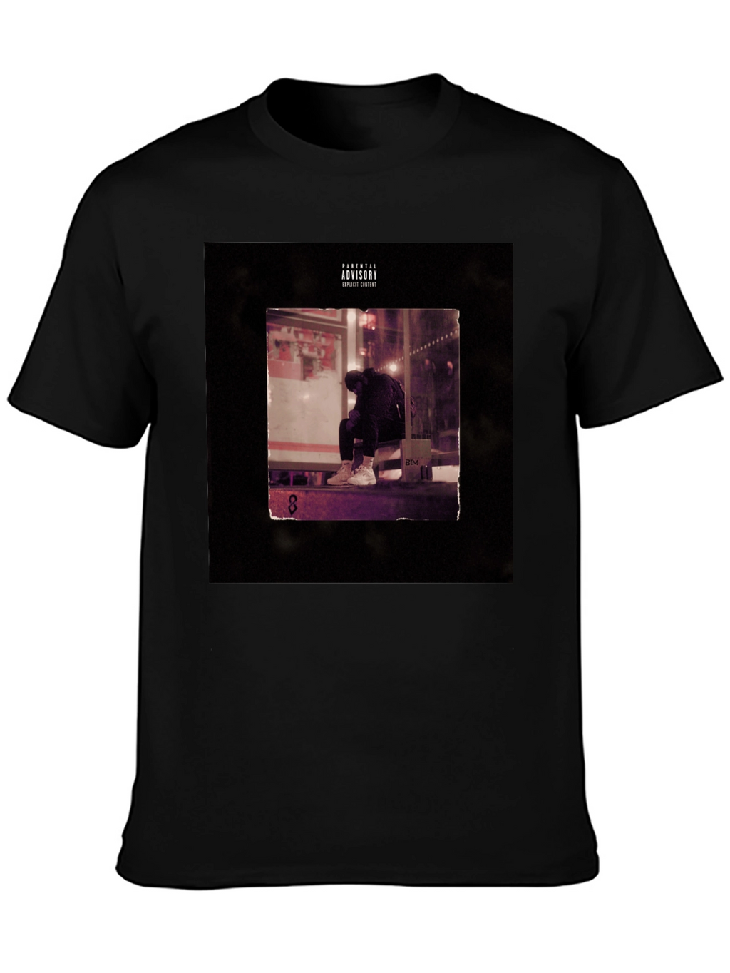 Black Graphic Tee - Parental Advisory Album Cover