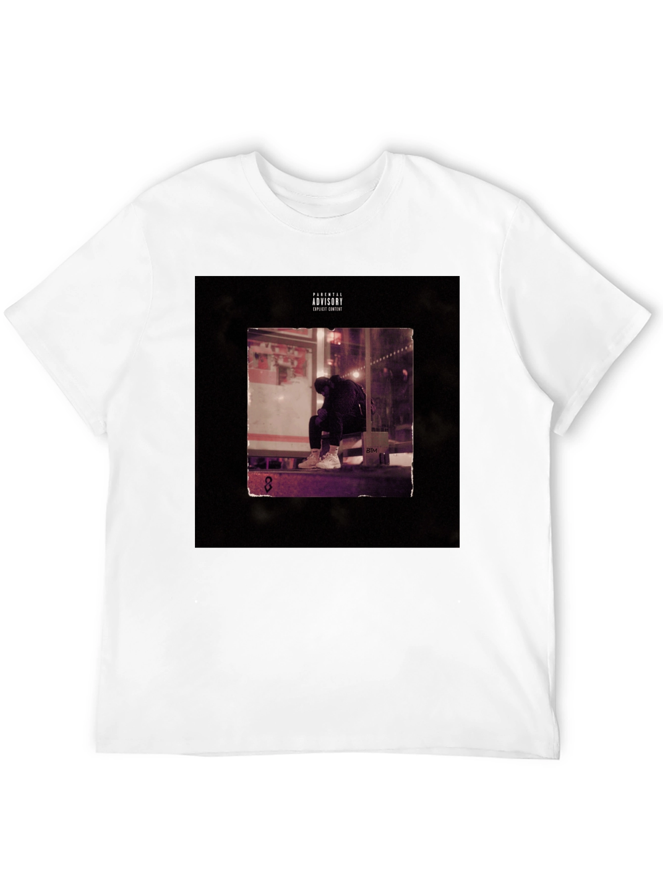 Black Graphic Tee - Parental Advisory Album Cover