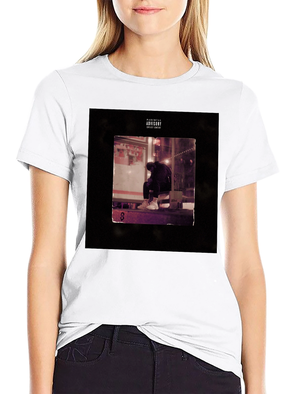 Black Graphic Tee - Parental Advisory Album Cover