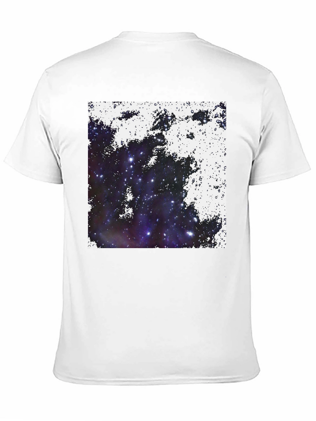Galaxy Print Black Tee - Cosmic Comfort