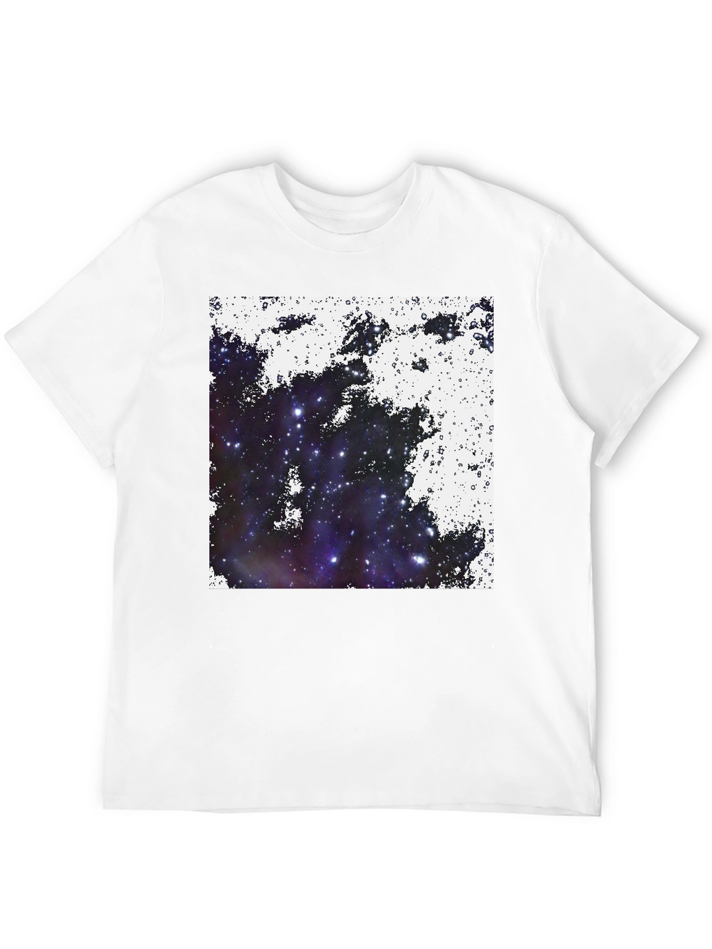 Galaxy Print Black Tee - Cosmic Comfort