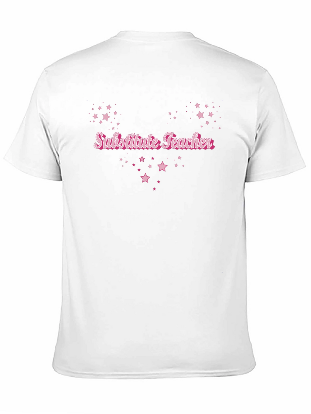 Substitute Teacher Pink Star T-Shirt