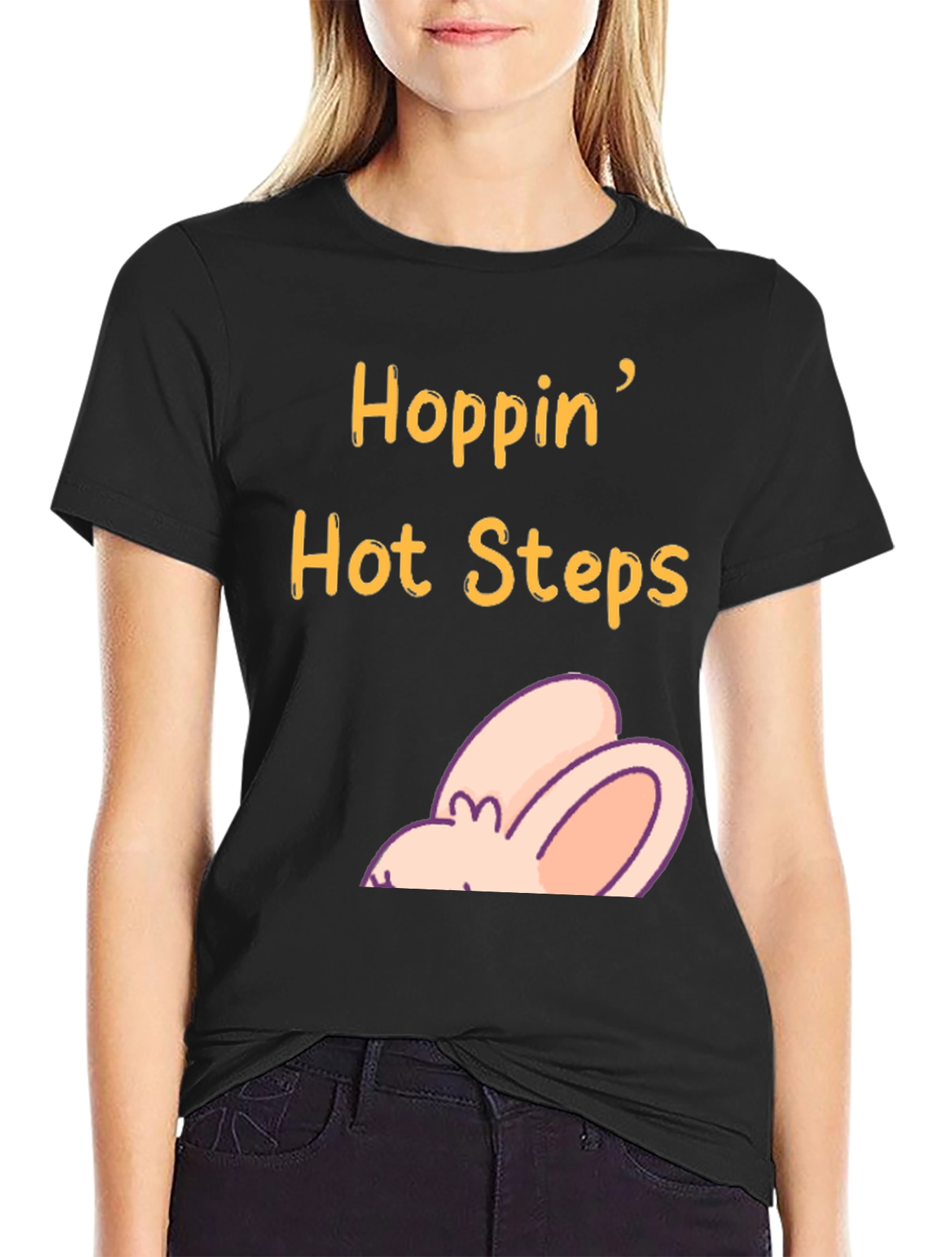 Hoppin Hot Steps Easter T-Shirt - Funny Rabbit Tee