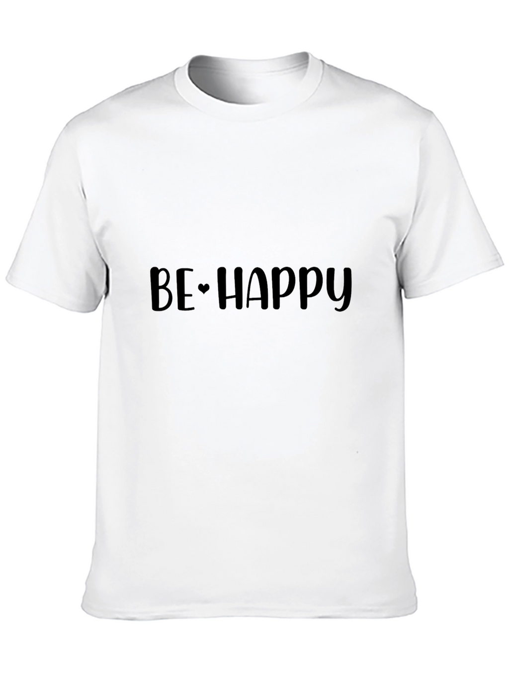 Be Happy Black T-Shirt - Casual Comfort