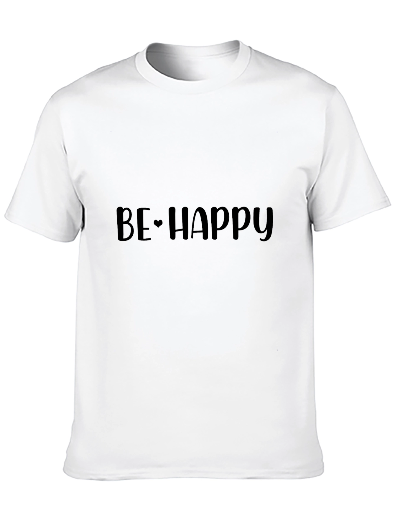 Be Happy Black T-Shirt - Casual Comfort