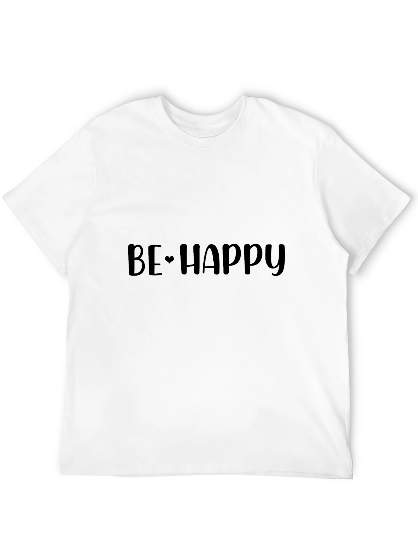Be Happy Black T-Shirt - Casual Comfort
