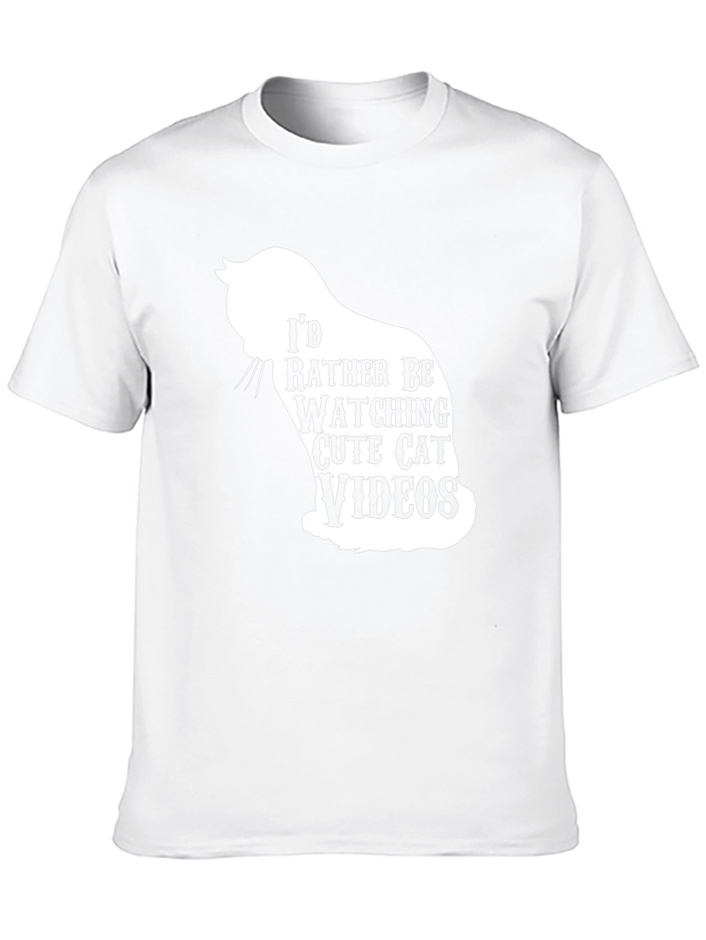 Cute Cat Videos Graphic T-Shirt - Black