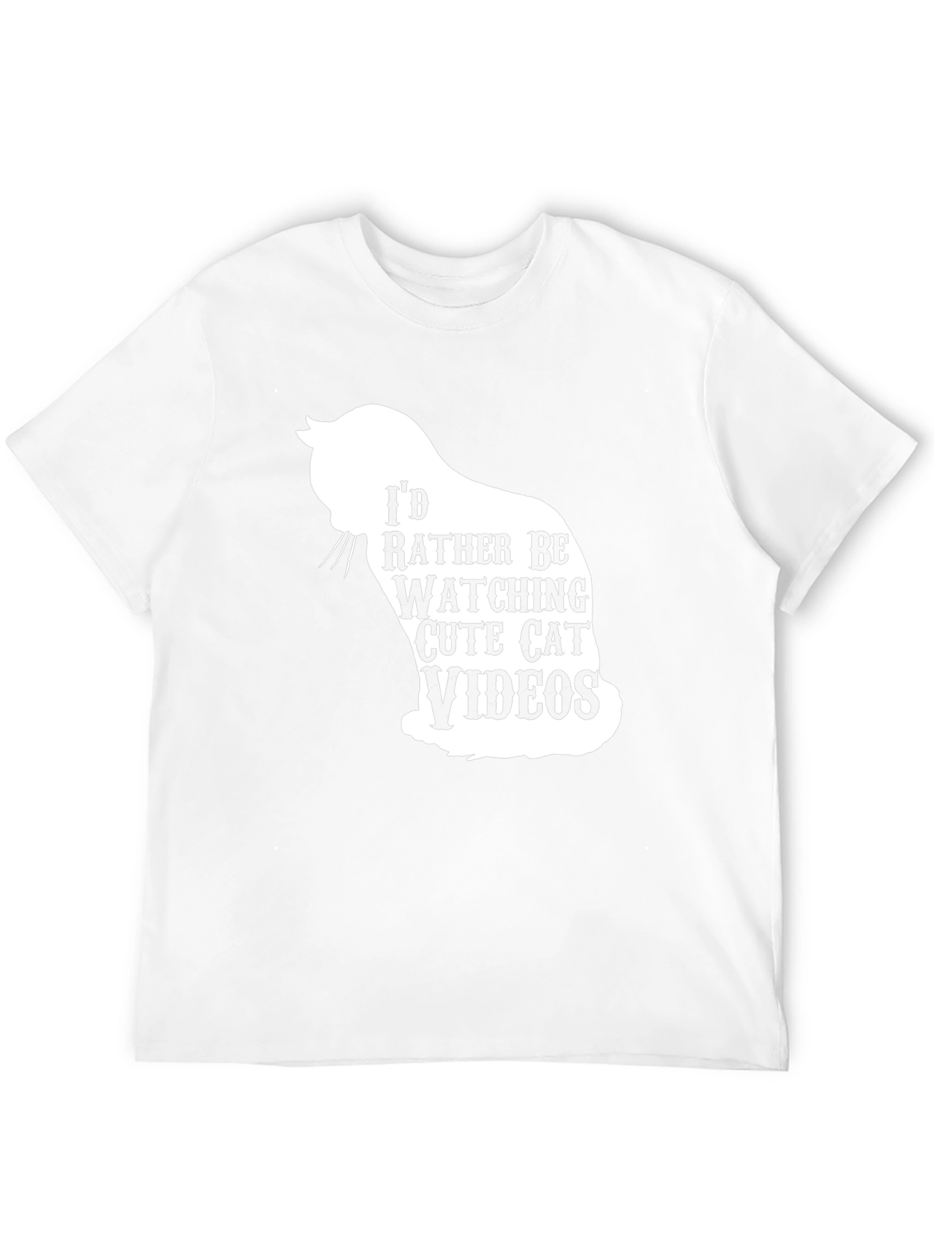 Cute Cat Videos Graphic T-Shirt - Black