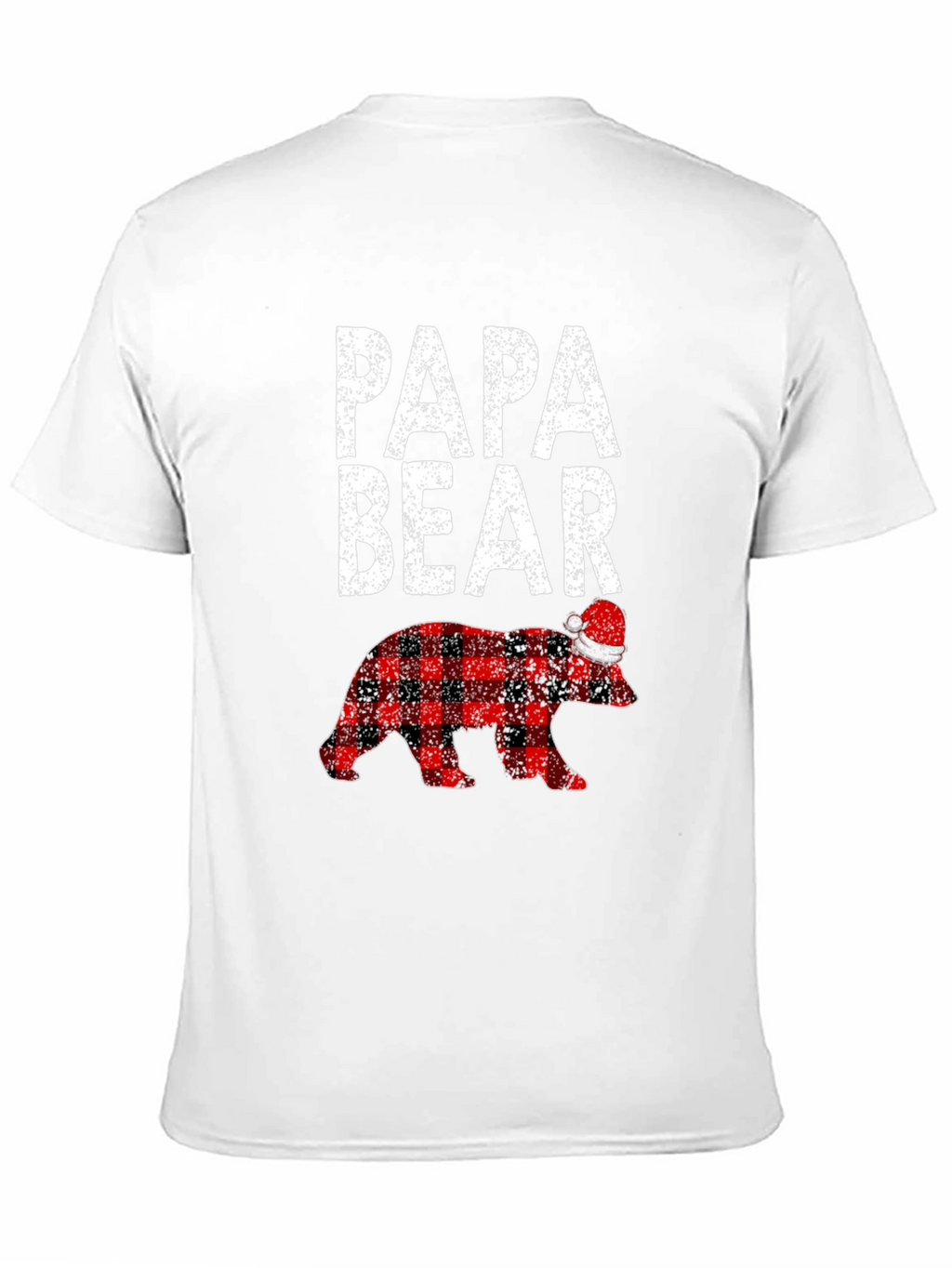 Papa Bear Plaid Christmas T-Shirt