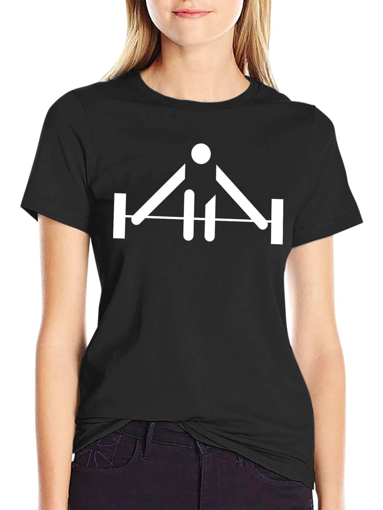 Modern Graphic Tee - Black Cotton Blend