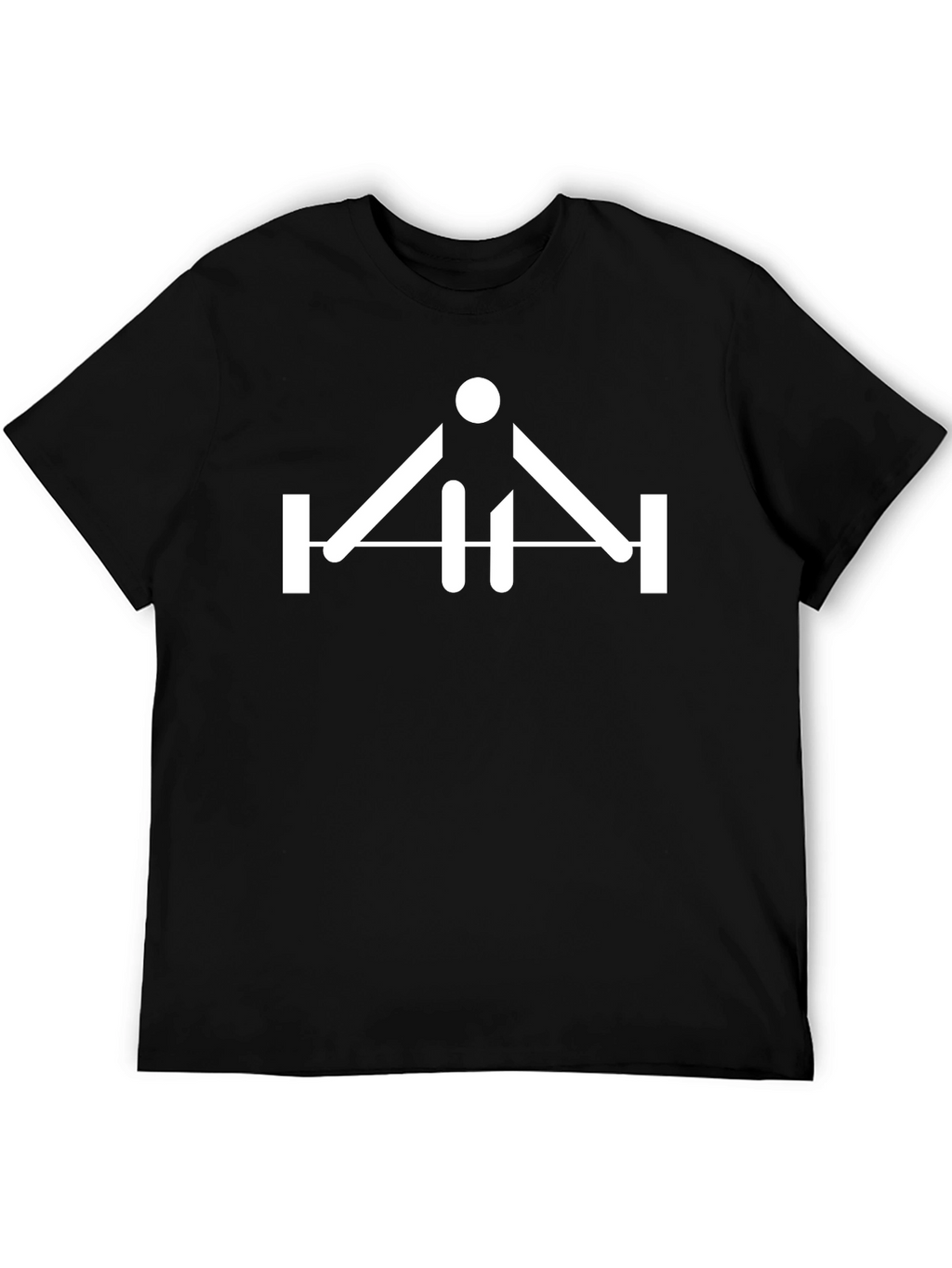 Modern Graphic Tee - Black Cotton Blend
