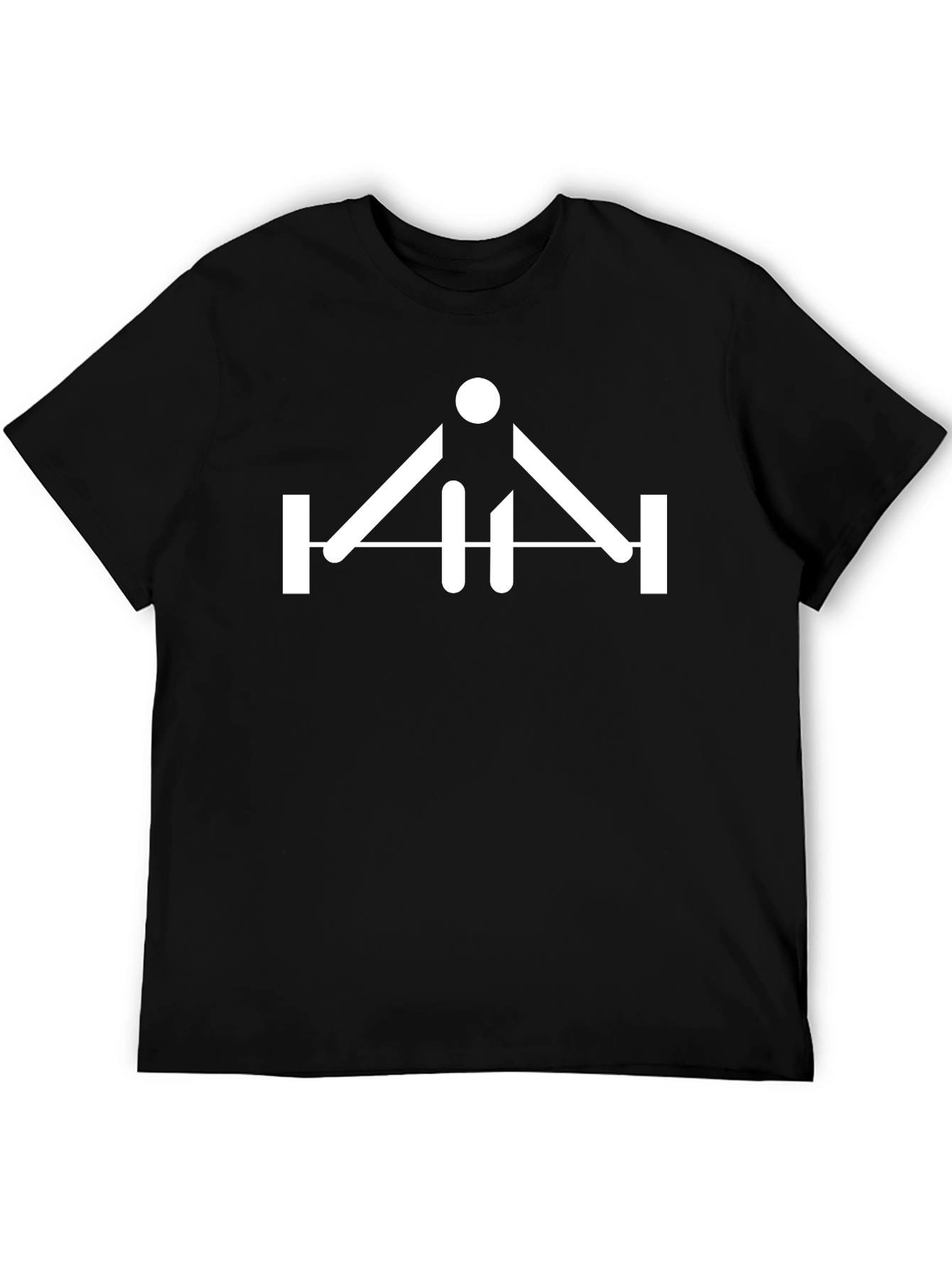 Modern Graphic Tee - Black Cotton Blend