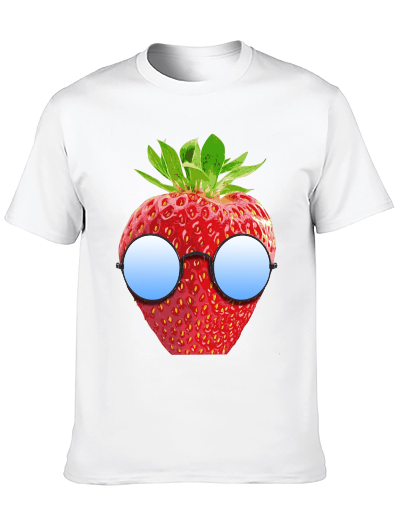 Strawberry with Glasses Graphic T-Shirt
