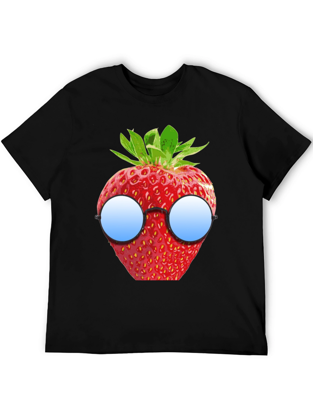 Strawberry with Glasses Graphic T-Shirt