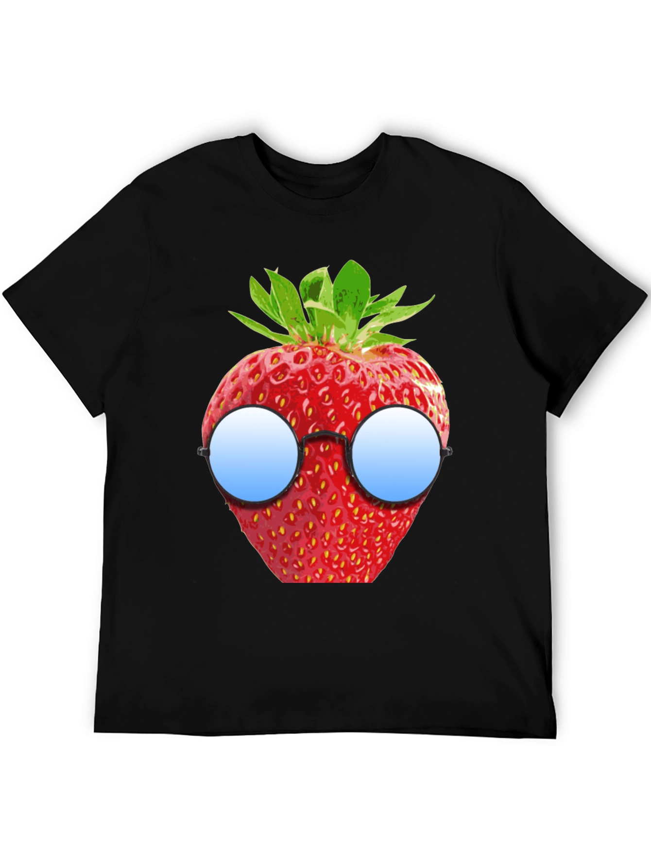 Strawberry with Glasses Graphic T-Shirt