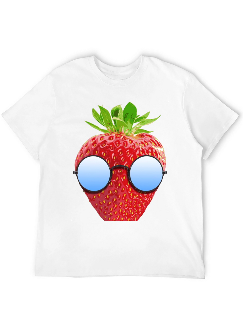 Strawberry with Glasses Graphic T-Shirt