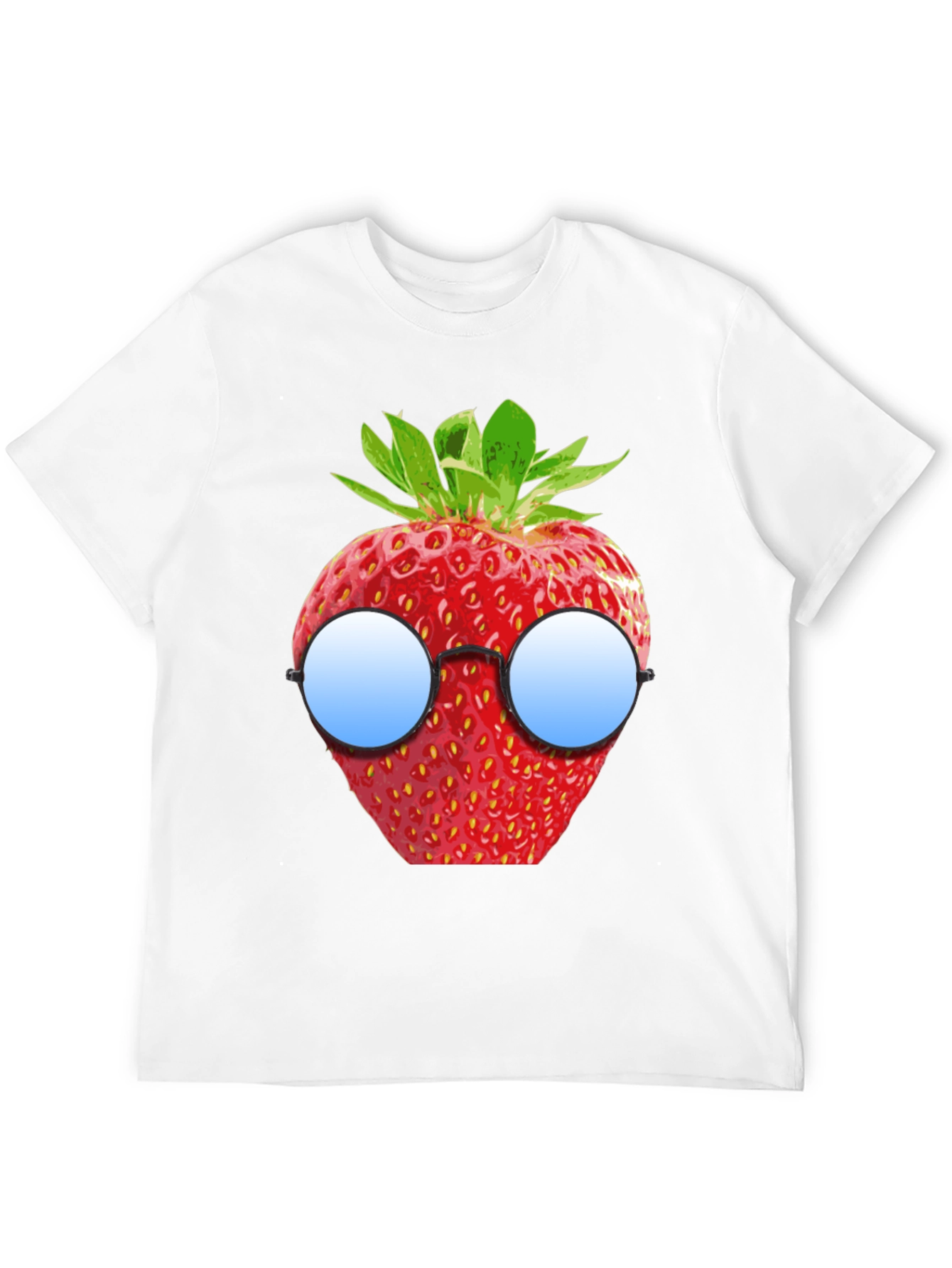 Strawberry with Glasses Graphic T-Shirt