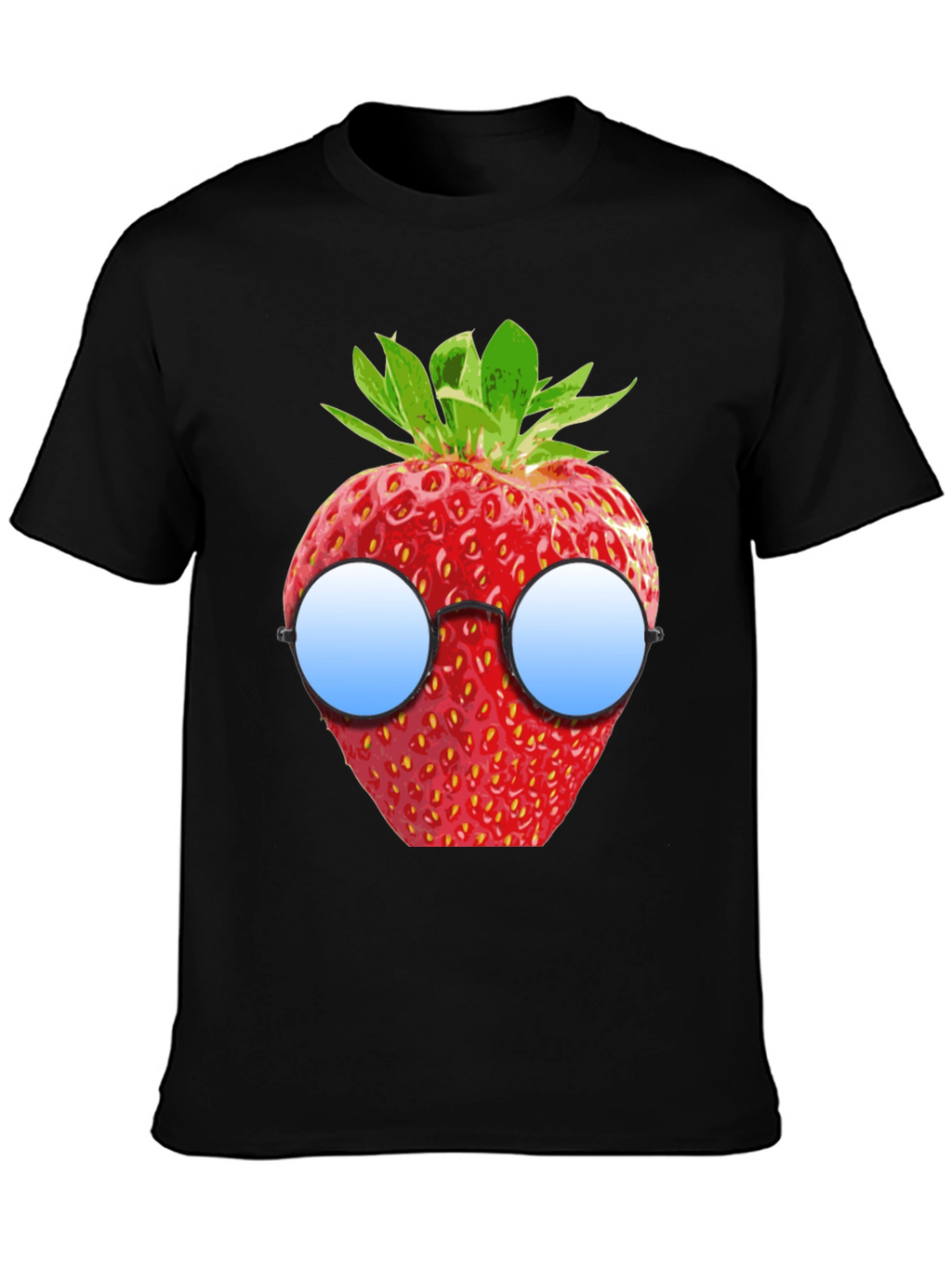 Strawberry with Glasses Graphic T-Shirt