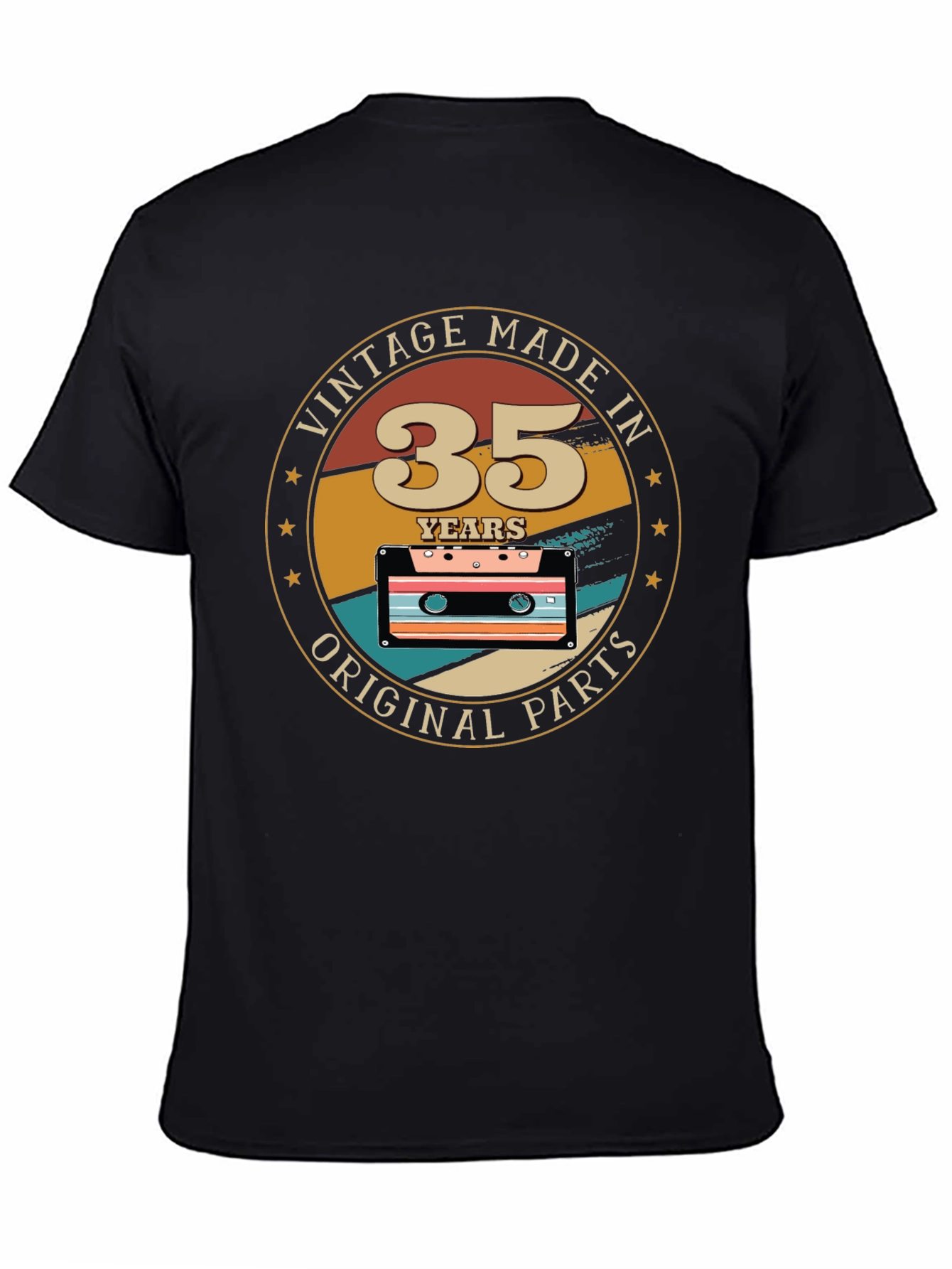 Vintage Made In 35 Years Original Parts Cassette T-Shirt