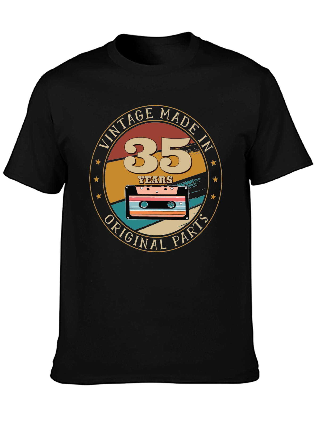 Vintage Made In 35 Years Original Parts Cassette T-Shirt