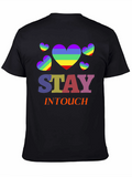 Rainbow Heart Stay In Touch T-Shirt
