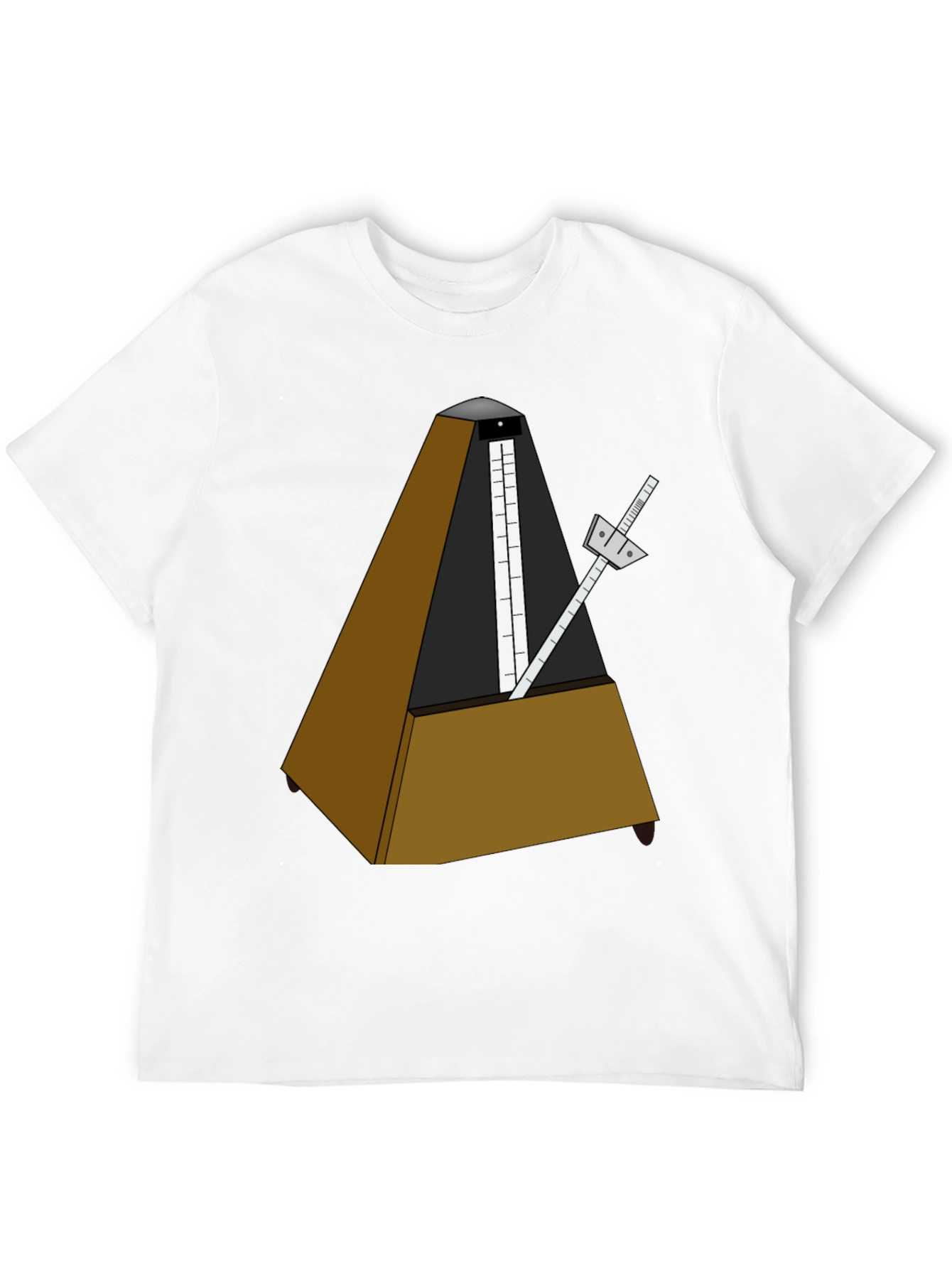 Musical Metronome Graphic Tee - Black Cotton Shirt
