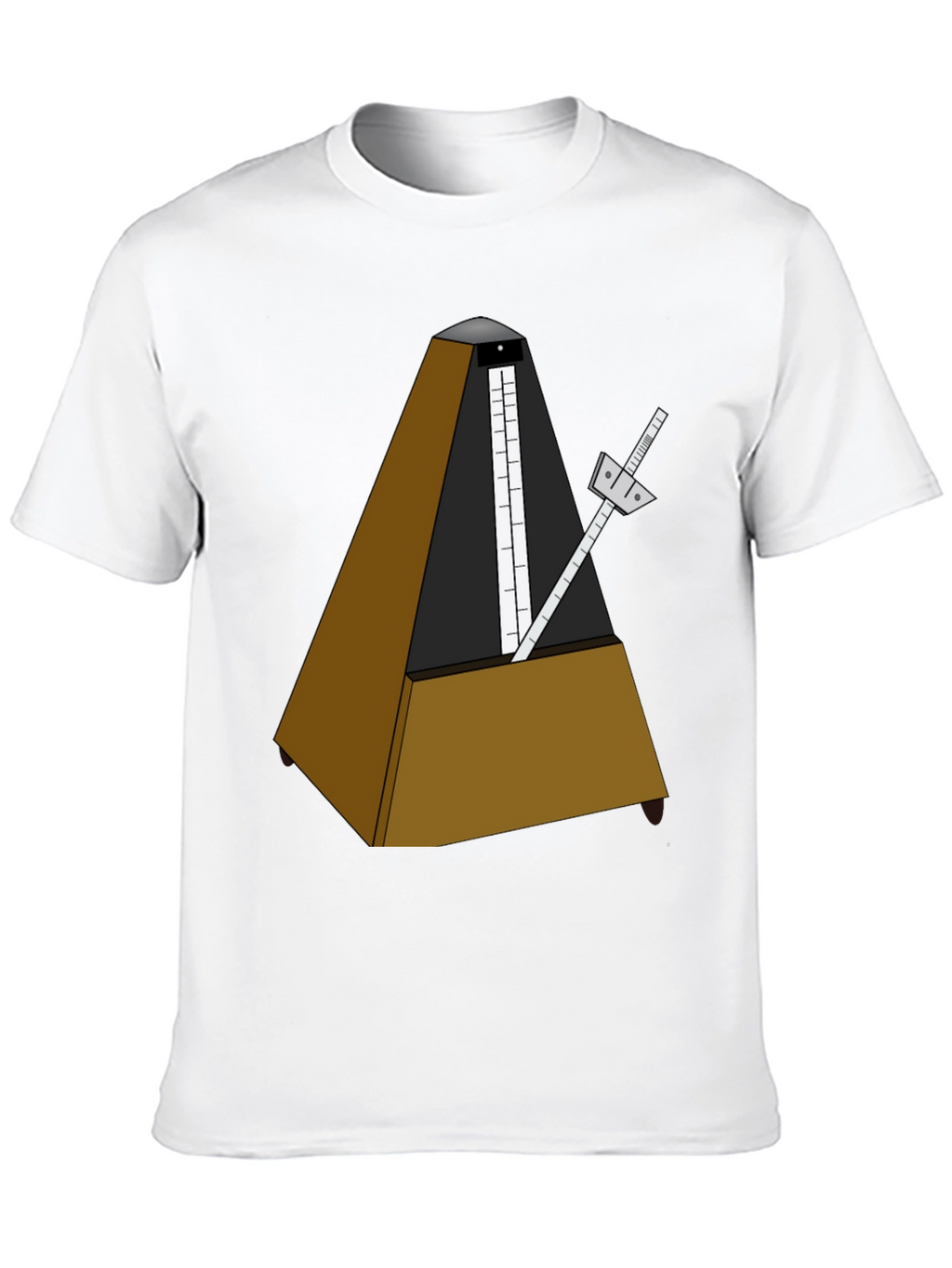 Musical Metronome Graphic Tee - Black Cotton Shirt